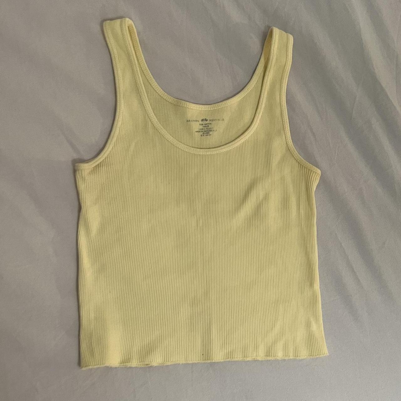 Brandy Melville light yellow tank top Super cute &... - Depop