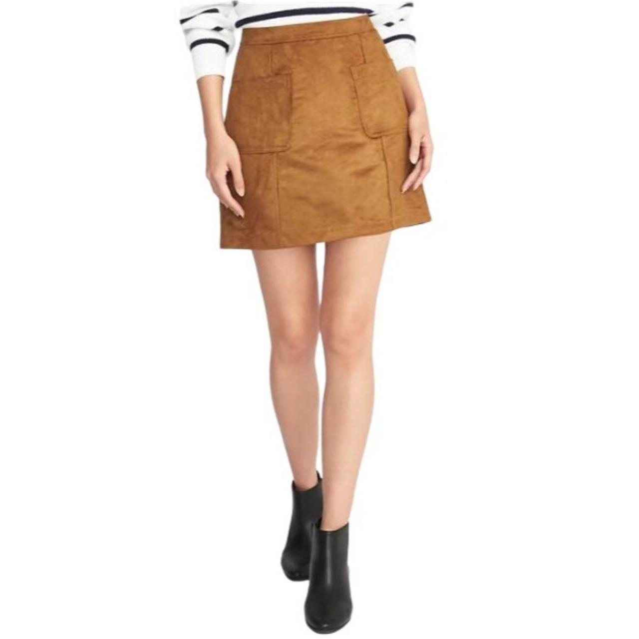 Navy suede mini skirt best sale