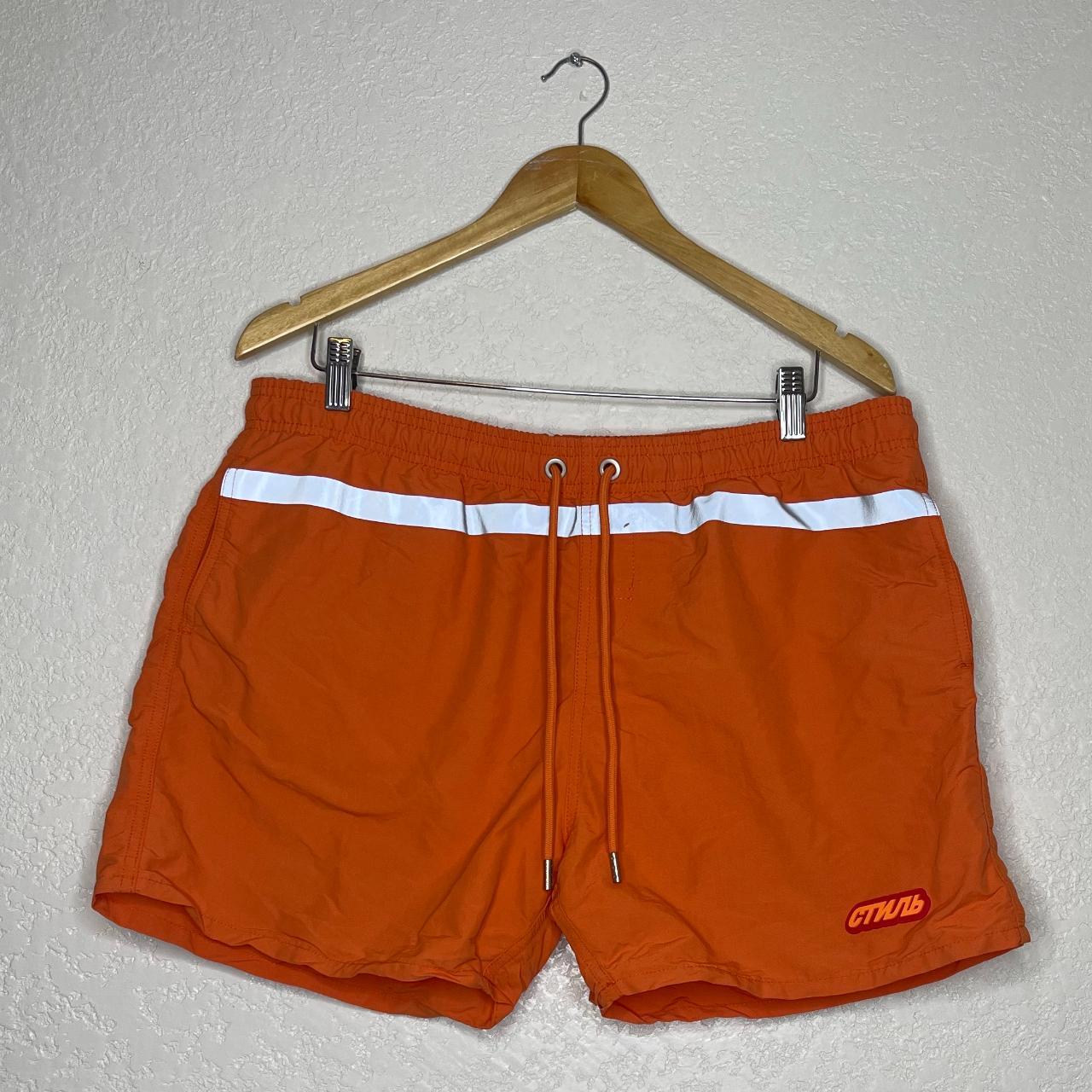Heron Preston Men's Orange Shorts | Depop