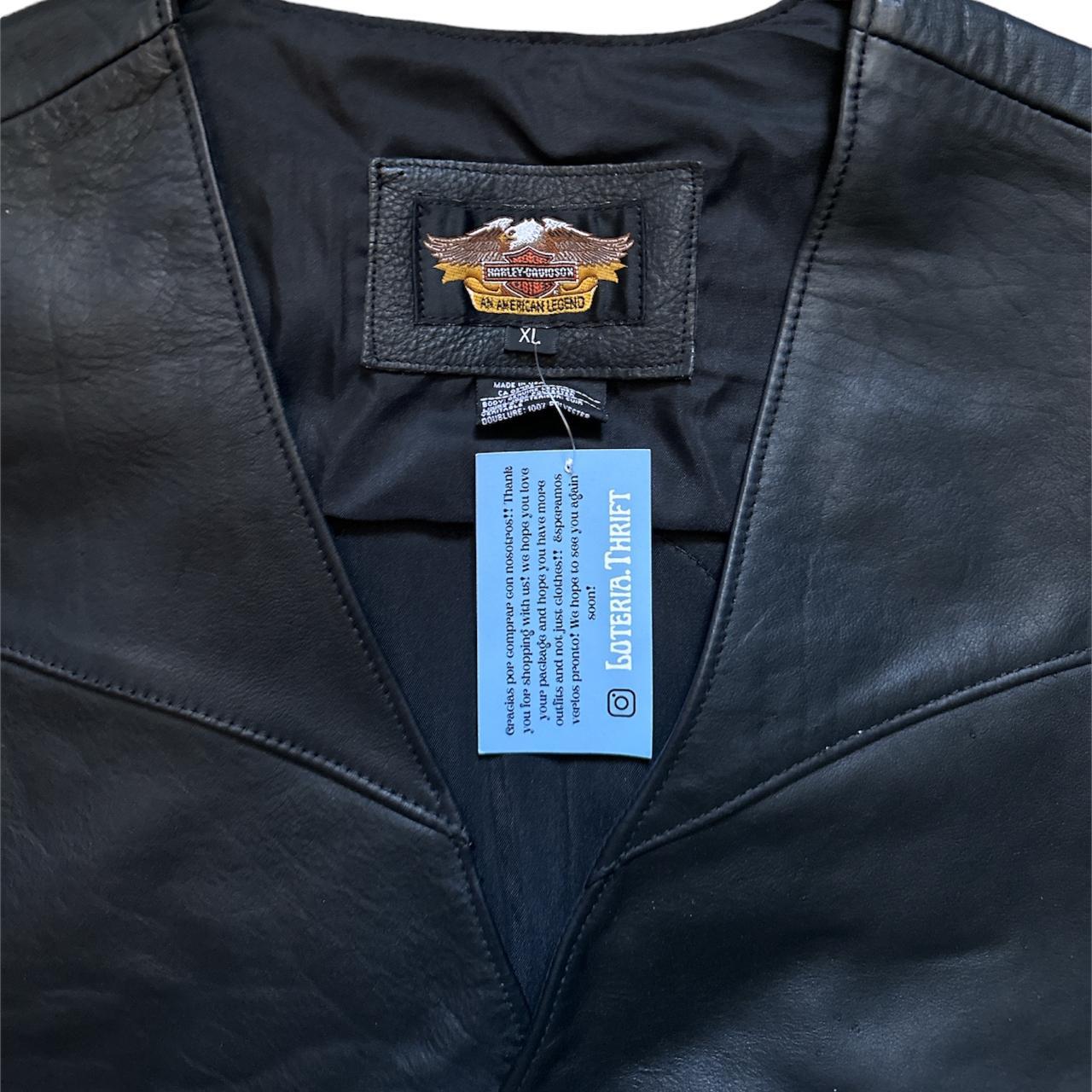 Harley Davison Leather Vest Size XL Condition... Depop