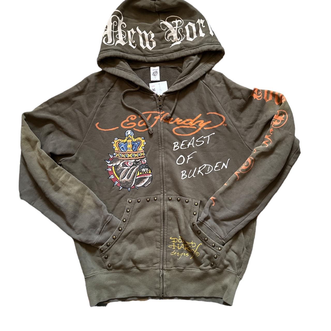 Ed Hardy Men's multi Hoodie | Depop