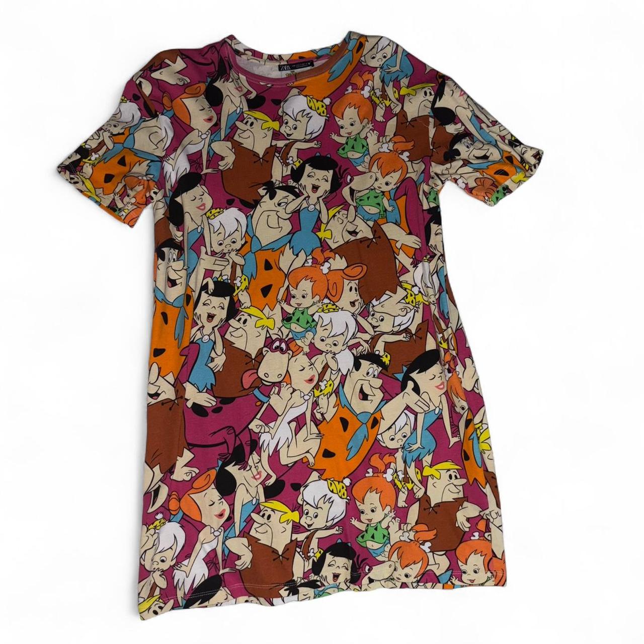 Zara Flintstones t-shirt dress, worn once open Depop