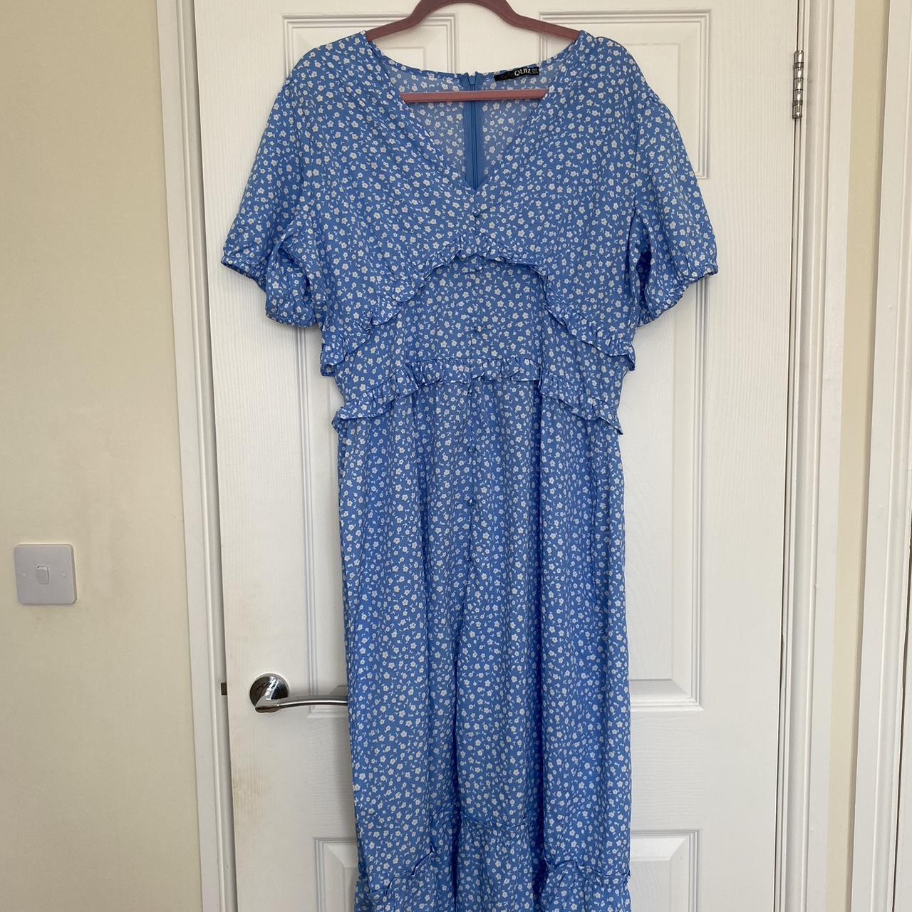 Quiz blue midi dress. Never been worn super cute. Depop