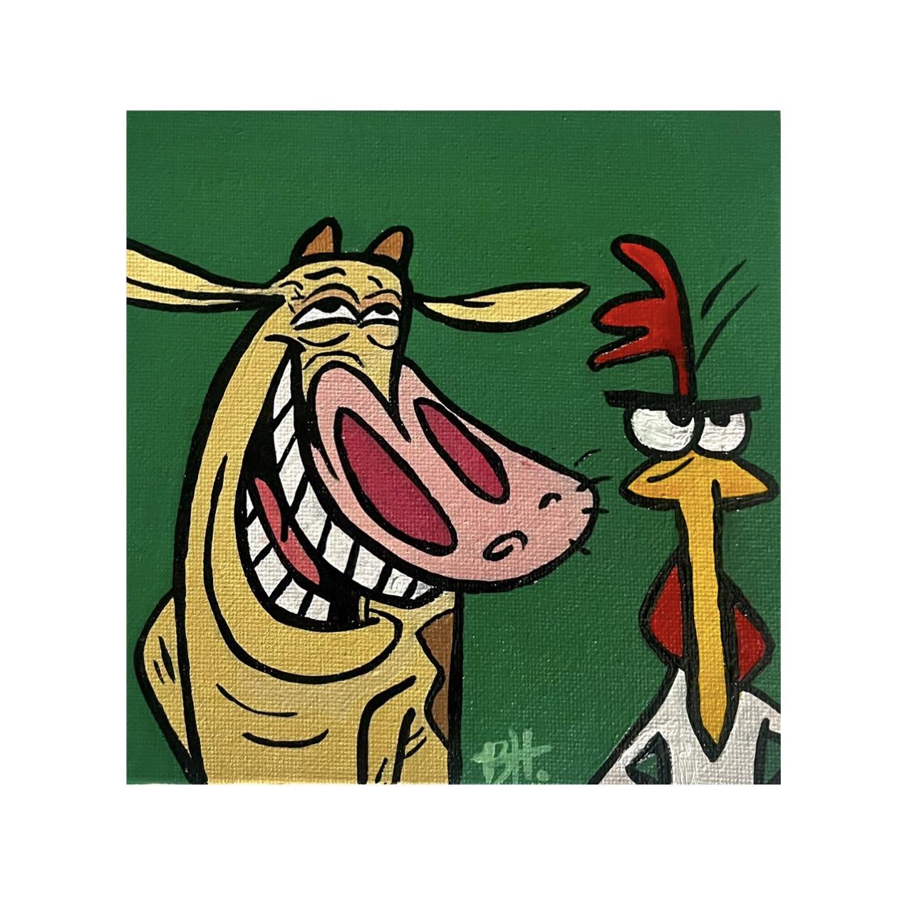 cow and chicken painting 6\, image size:1280x1280