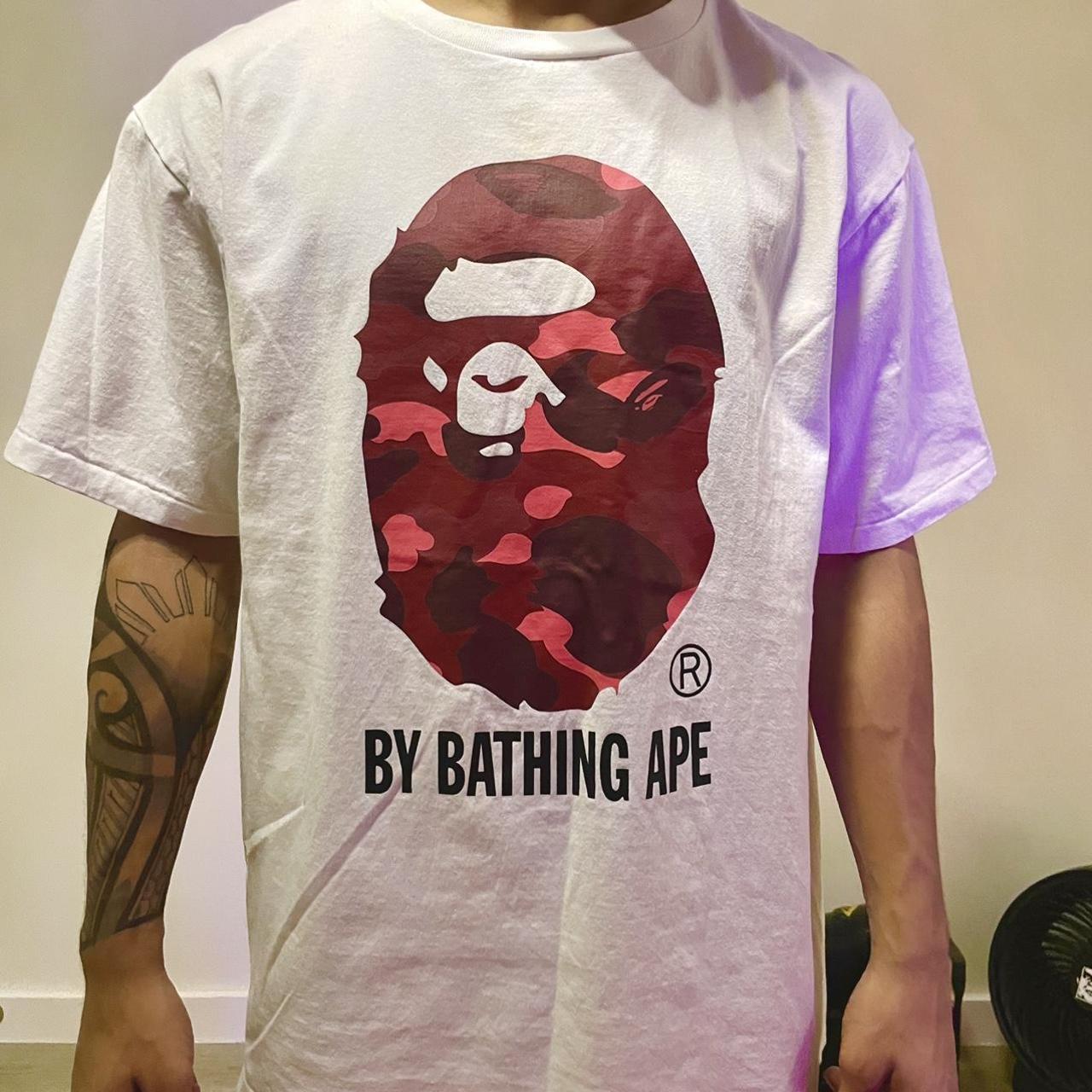 Men's Bape tee Shirt A Bathing Ape T-shirt (Purple Camo)