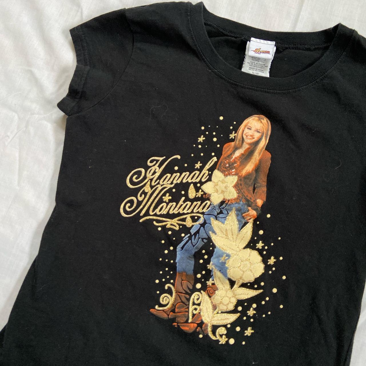 Hannah Montana Tシャツ（黒・白） Amazon.com: Black VAVD Man's Hannah Montana 2 100% Cotton T