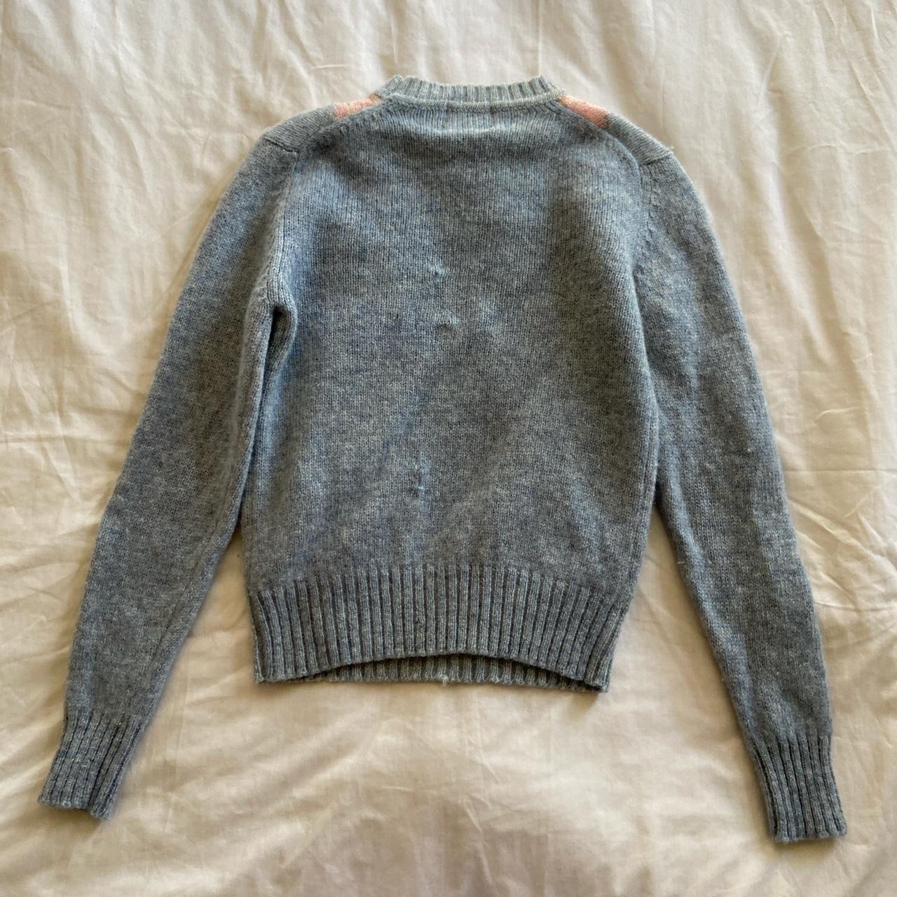 Women's Blue and Pink Jumper | Depop