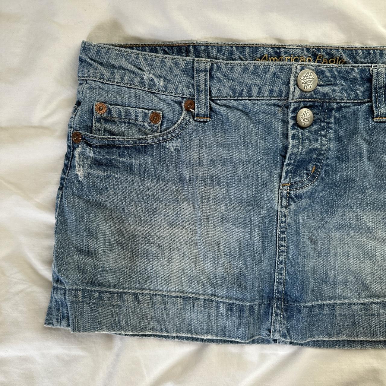 American Eagle Outfitters Women's Blue Skirt | Depop