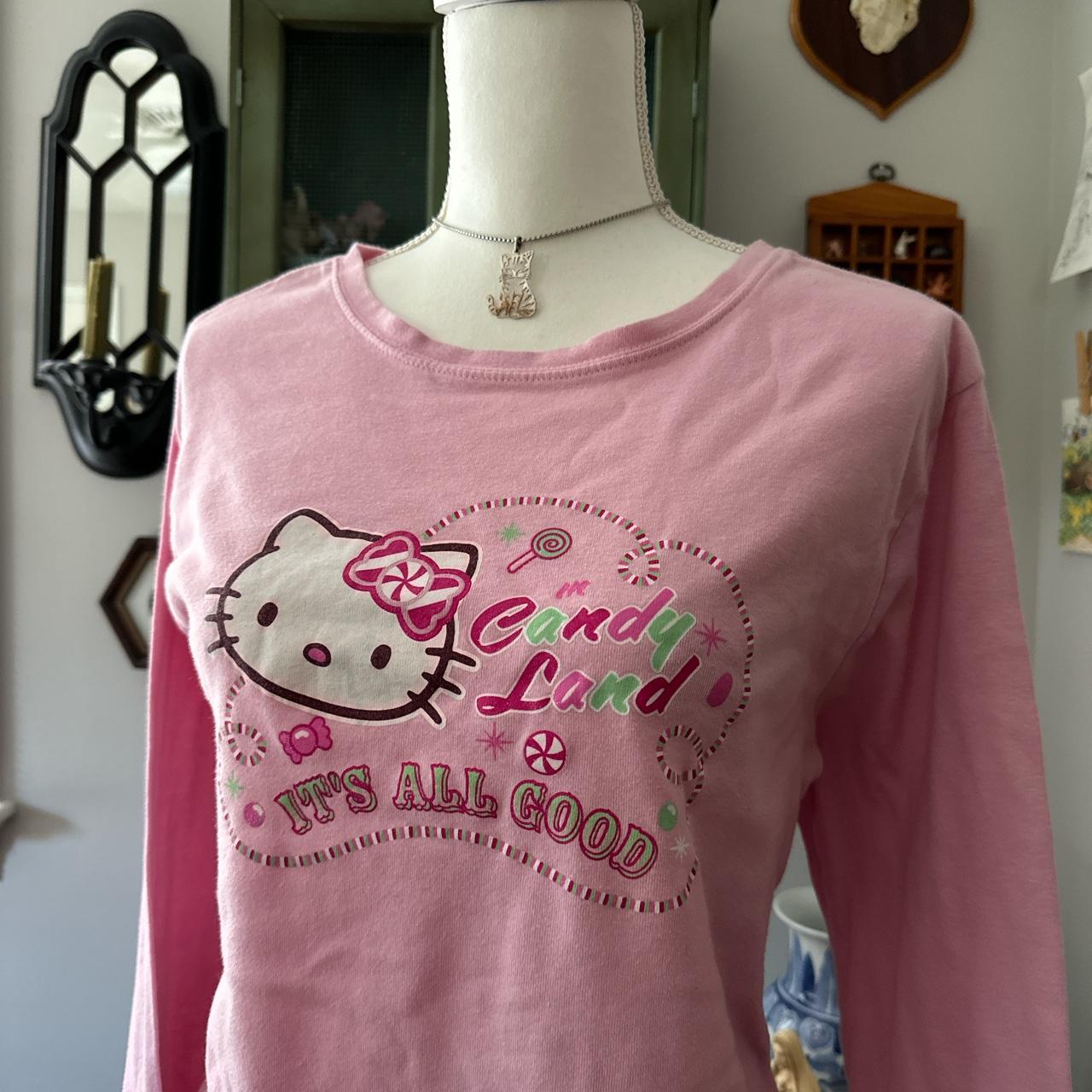 Sanrio Women's Pink and White T-shirt | Depop