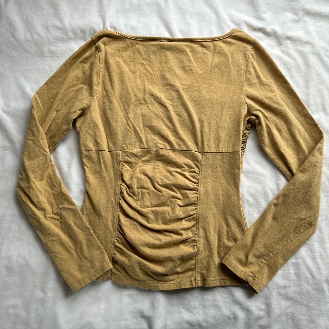 Y2K Enyce jeans brand long sleeve tan brown and gold... - Depop