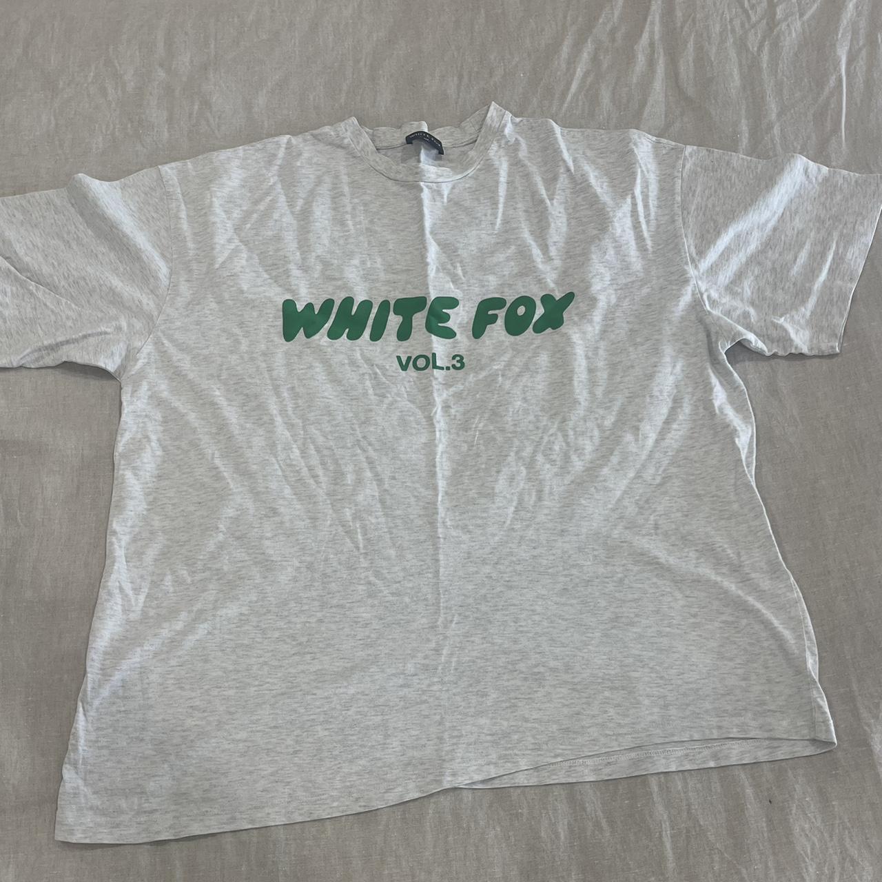 White Fox Boutique Green & Grey Top VOL.3 M/L Worn a... - Depop