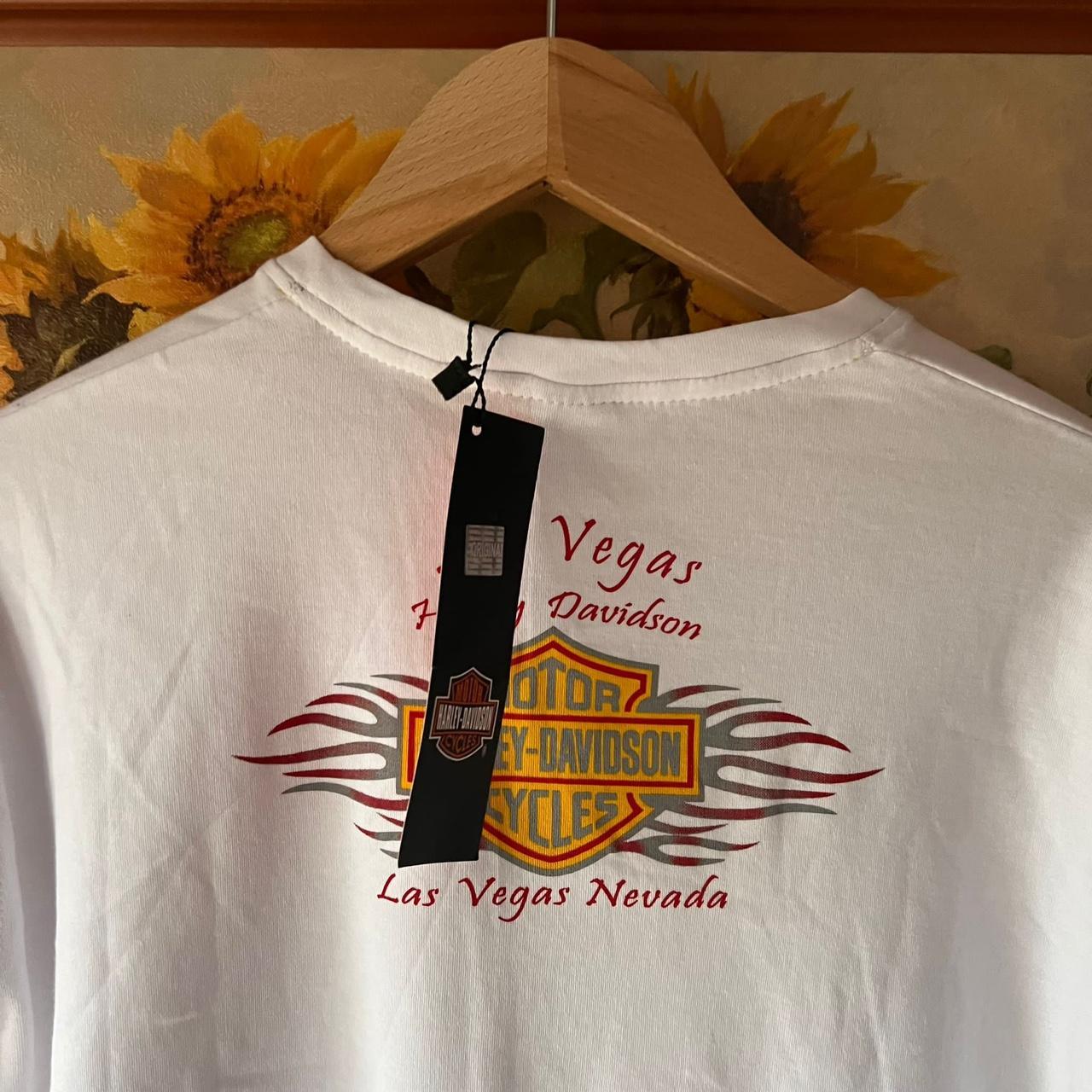 white vintage harley davidson t shirt