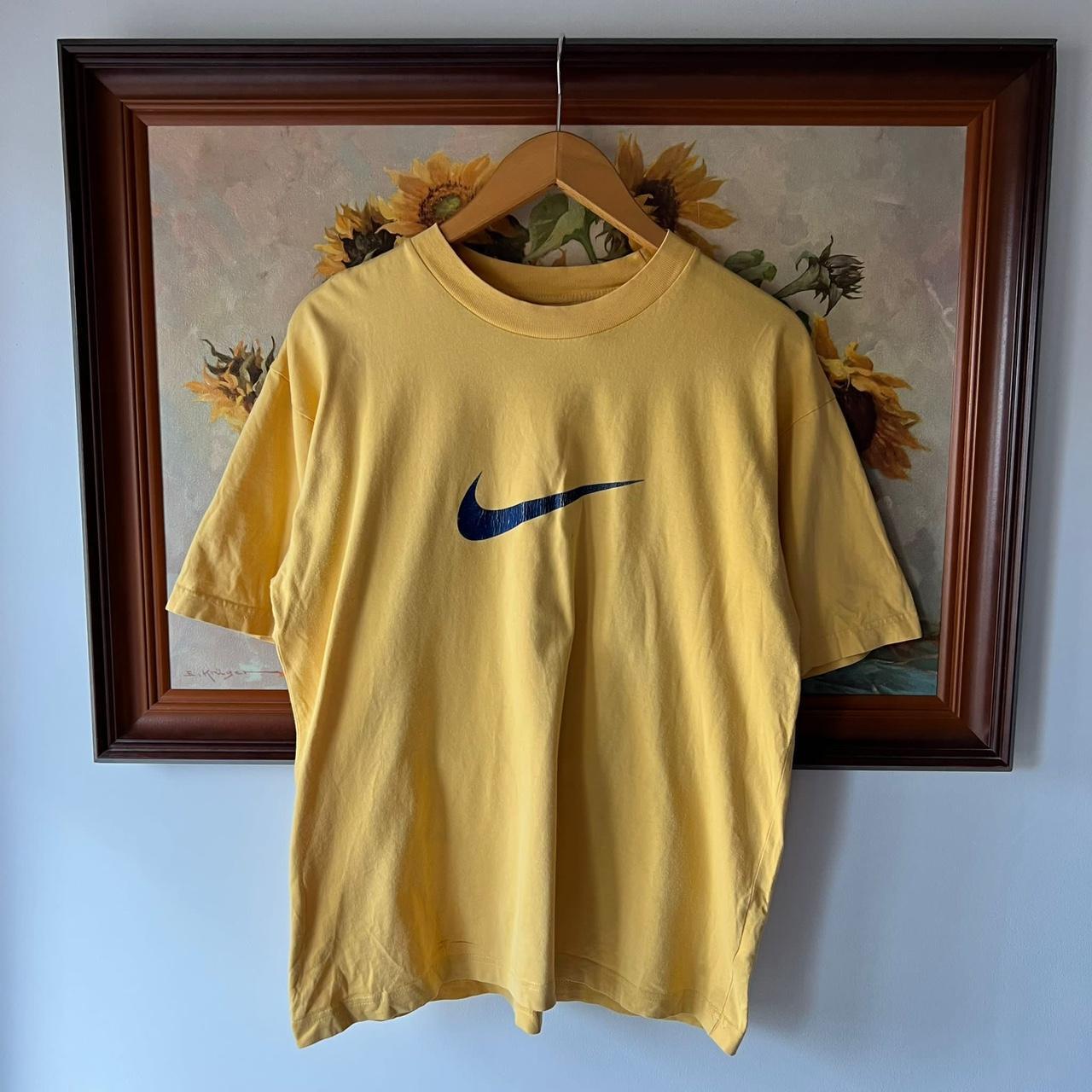 Nike Men's Yellow T-shirt | Depop