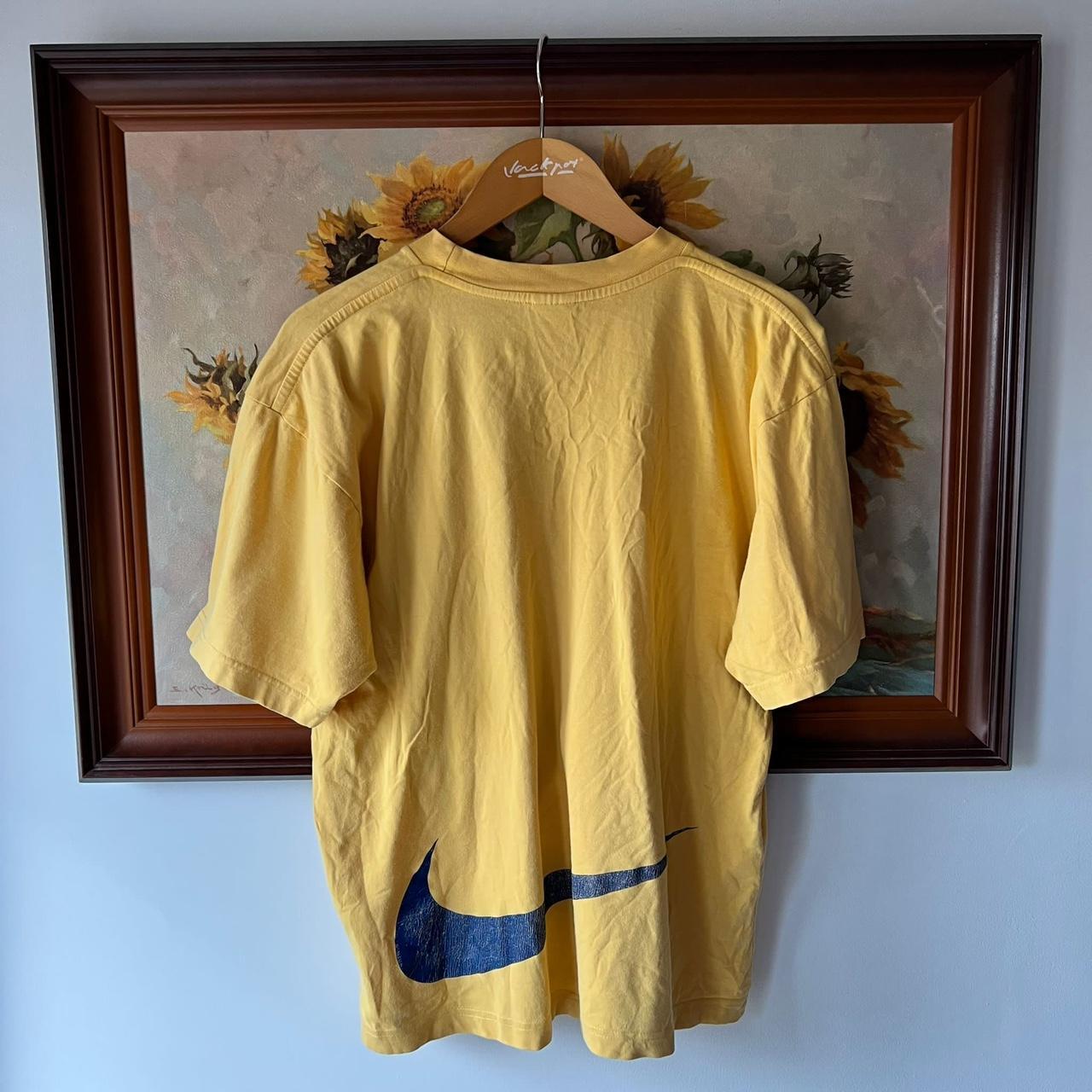 Nike Men's Yellow T-shirt | Depop