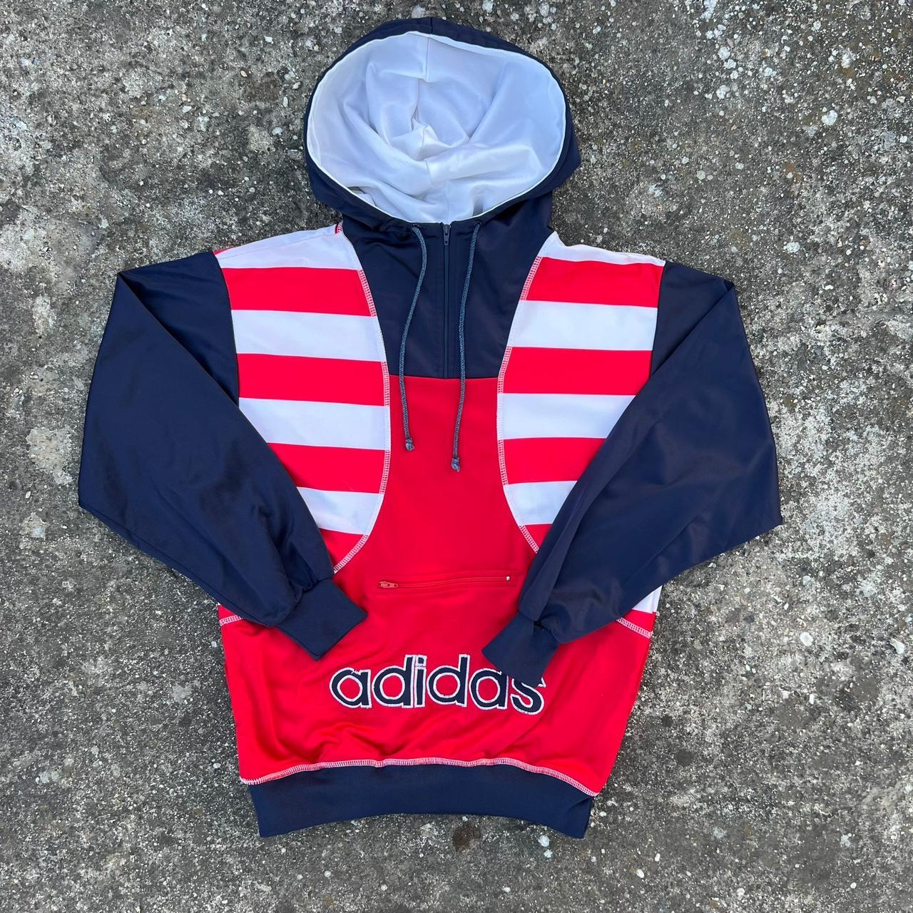 Red white and blue adidas online hoodie