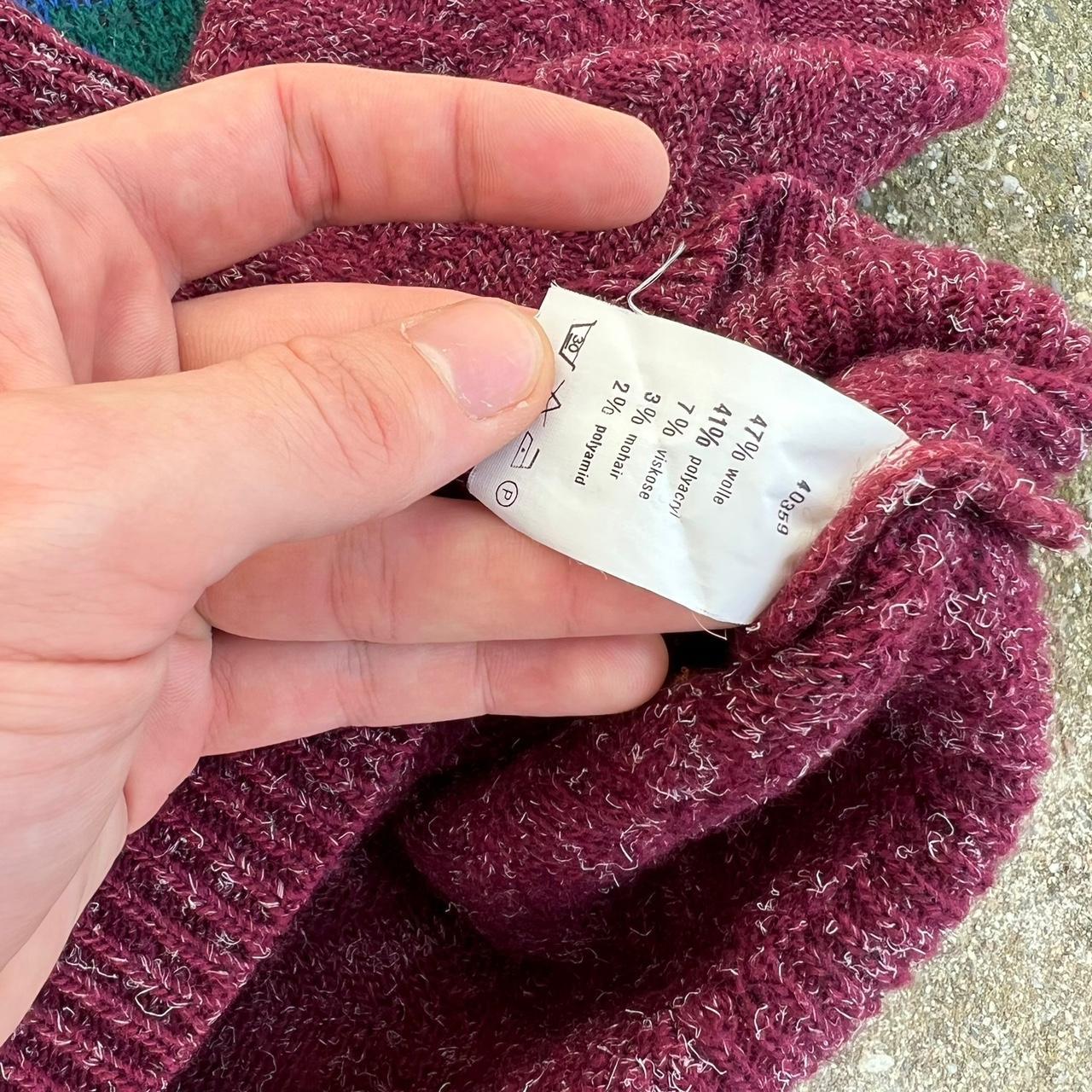 Yves Saint Laurent YSL Vintage 90s Burgundy Wool | Depop