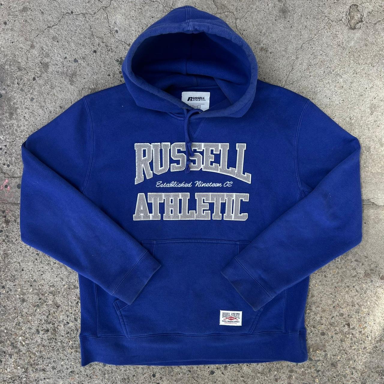 Vintage 90s Russell Athletic Blank Hoodie | Depop