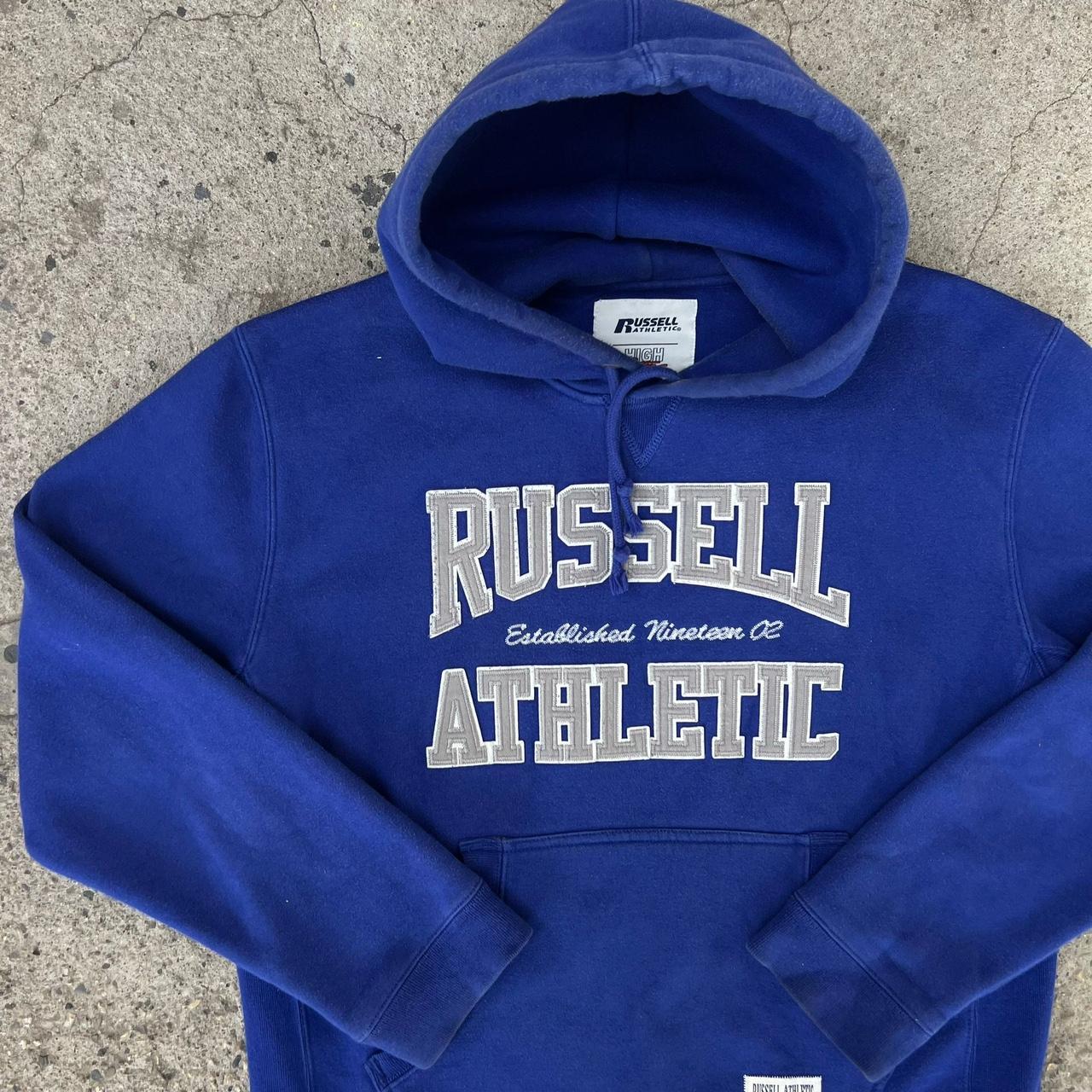 Vintage 90s Russell Athletic Blank Hoodie | Depop