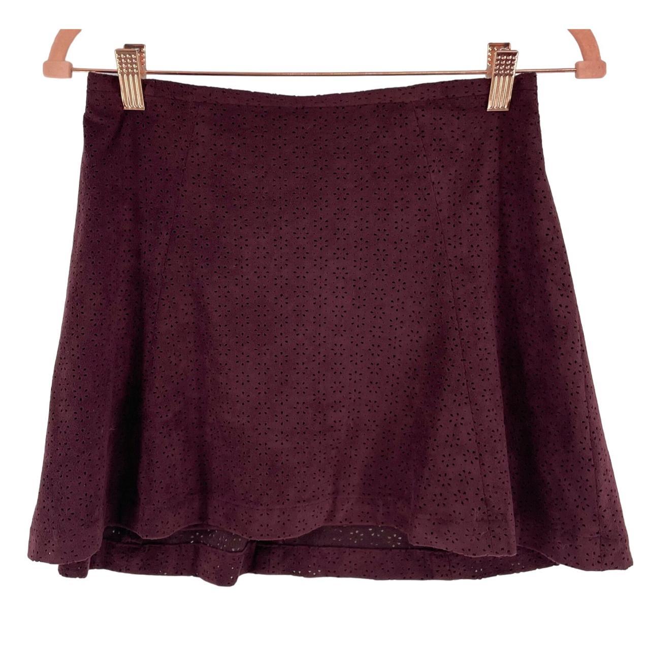 Express burgundy skirt sale