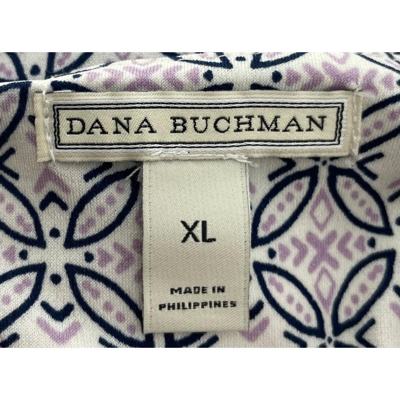 Dana Buchman Women's Size XL Purple, Navy & White