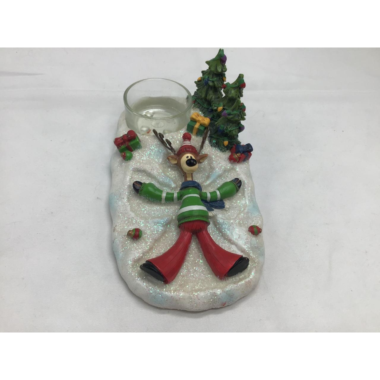 Yankee Candle Angel Reindeer Tea Light Candle Holder... Depop