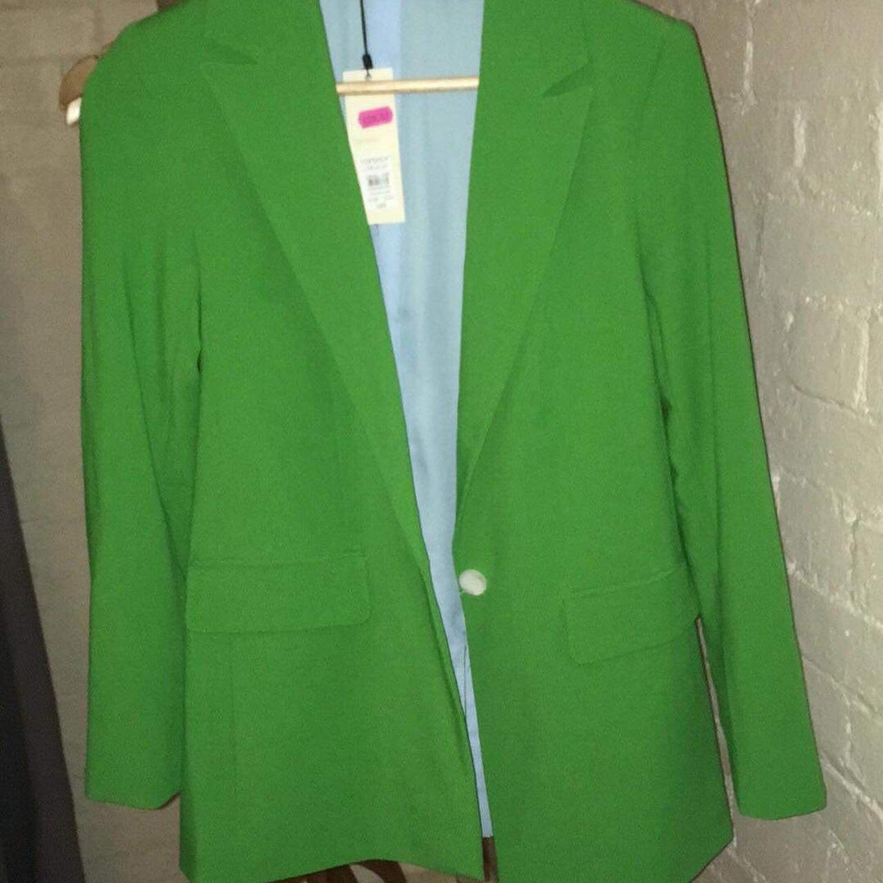 TOPSHOP BRIGHT GREEN BLAZER UK size 6 oversized. Depop