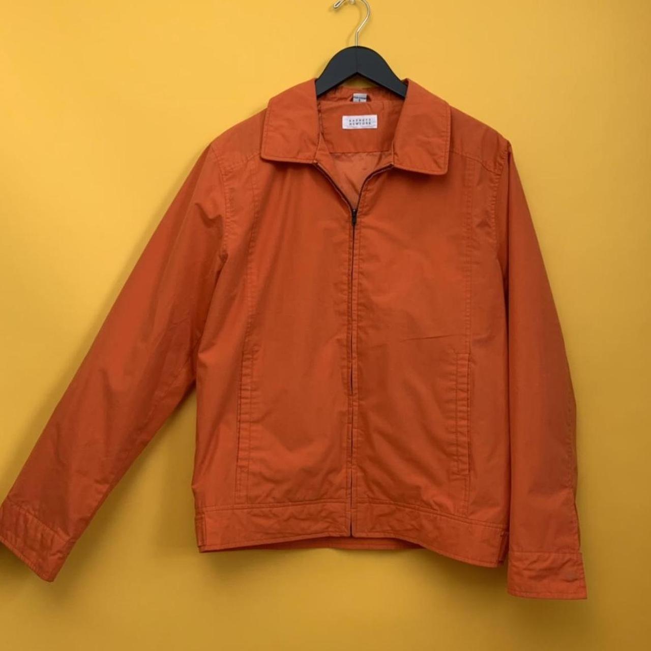 Vintage Barney’s New York orange jacket. Fits men’s... - Depop