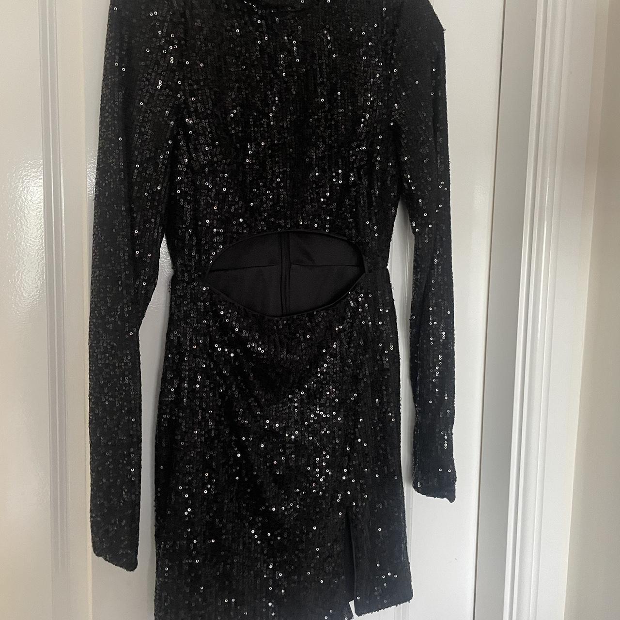 Stunning black sequin dress - PLT Worn once Slight... - Depop