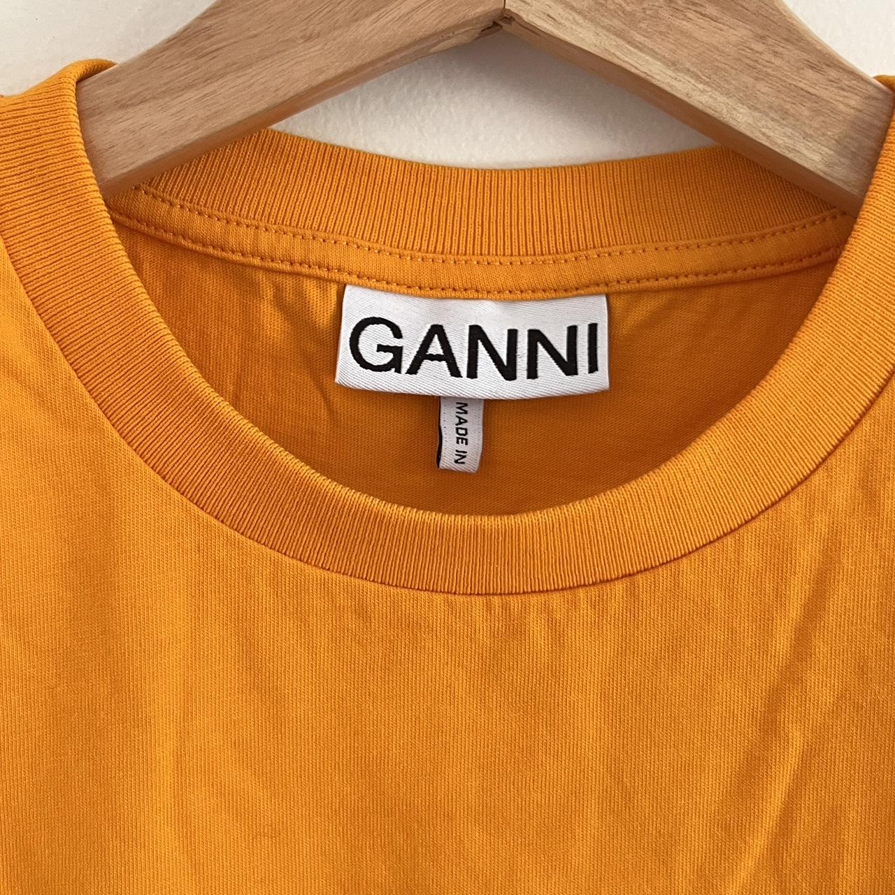 ganni orange t shirt