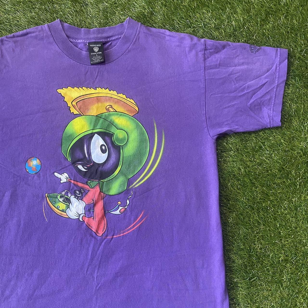 Looney Tunes Men's Purple T-shirt | Depop