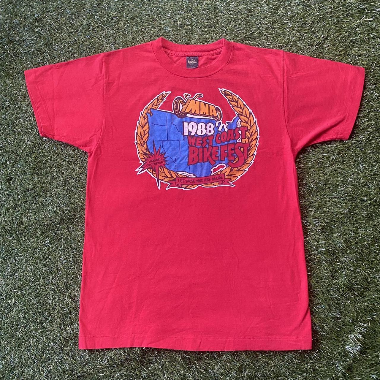 Vintage 1988 West Coast Bike Fest Tee Shirt Amazing... - Depop