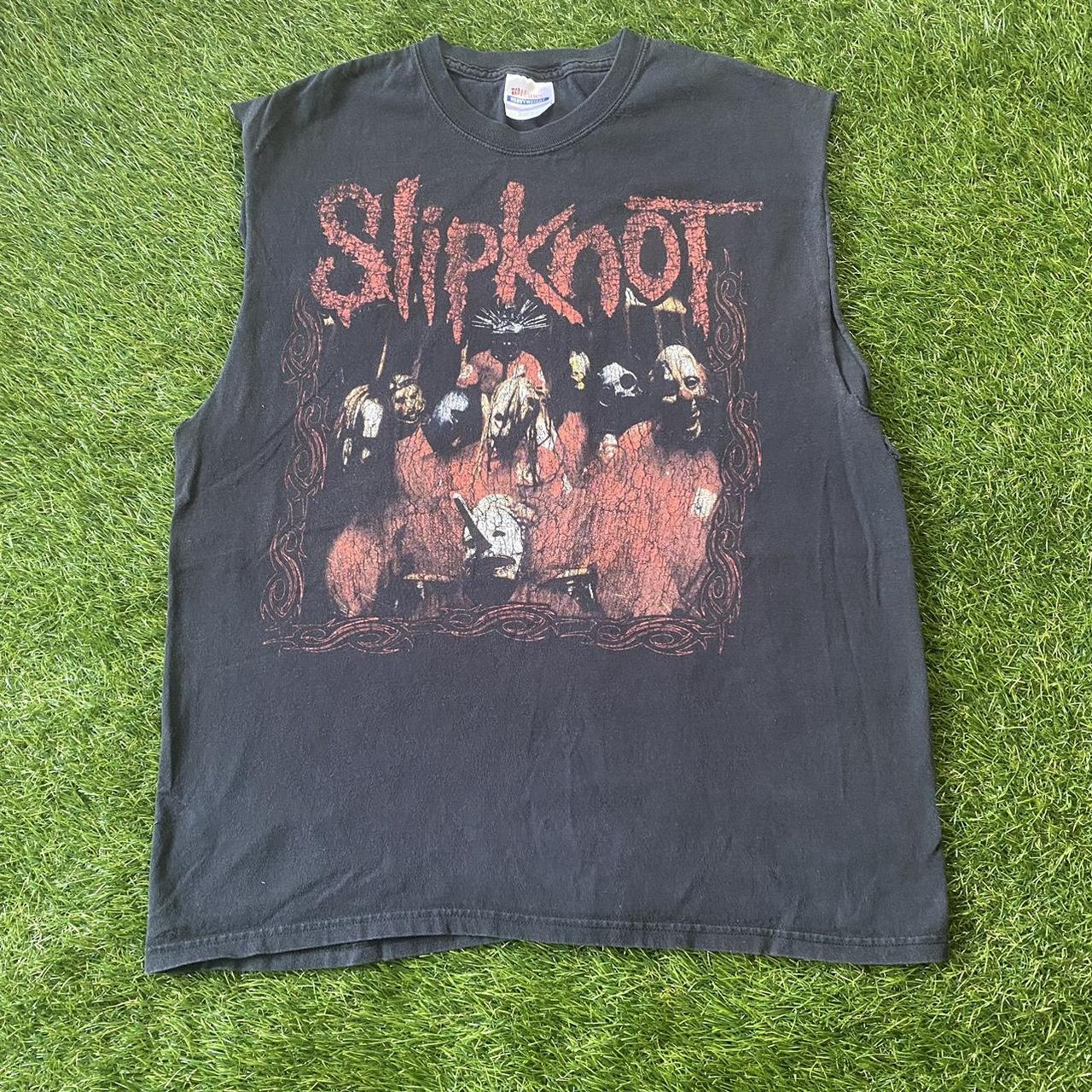 2009 Slipknot 10th Anniversary Band Sleeveless Shirt... - Depop