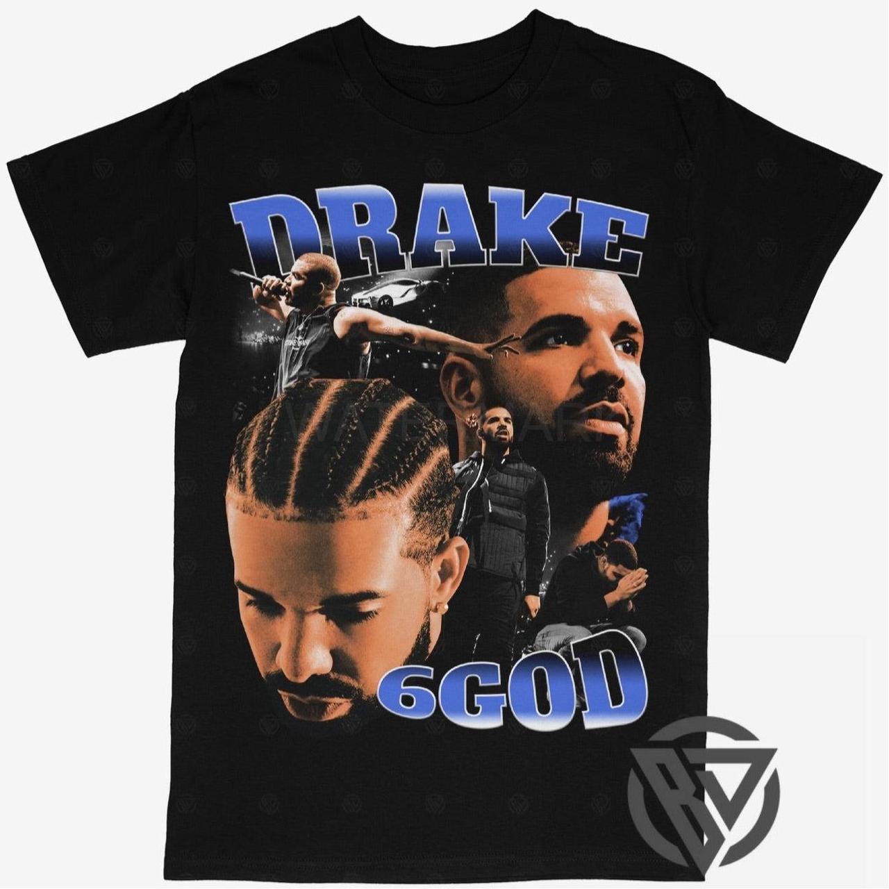 Drake Tee Shirt Rap Hip hop Concert Tour 6 GOD True... - Depop