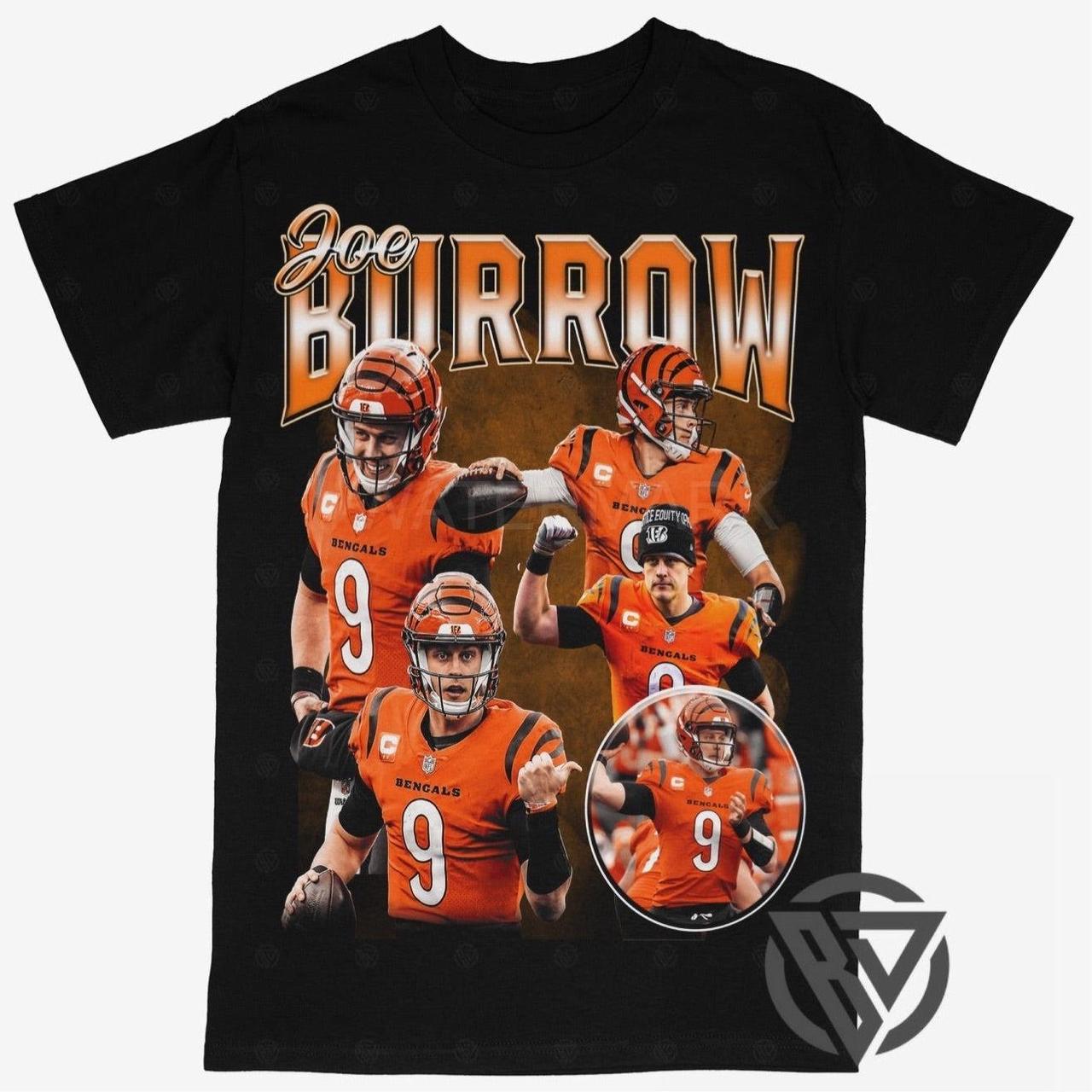 NFL Cincinnati Bengals Burrow 9 White 3d shirt, hoodie • Kybershop