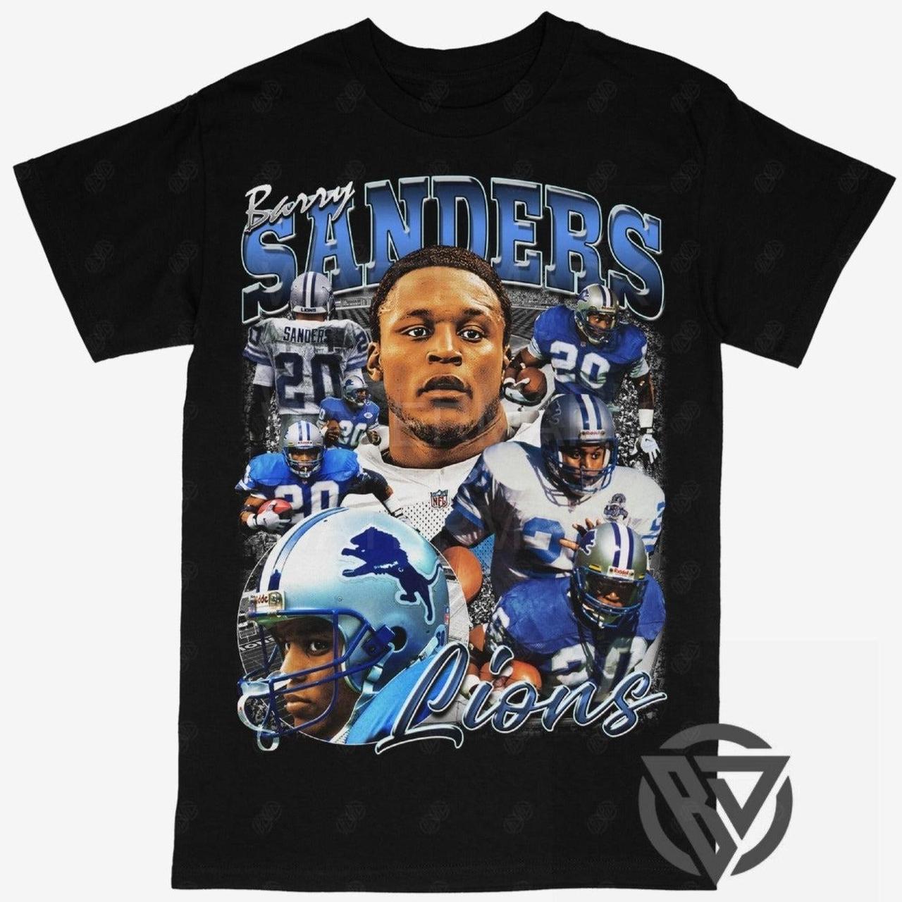 Barry Sanders Tee Shirt Detroit Lions Football True... - Depop