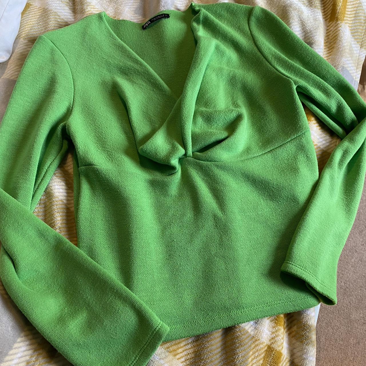 Lime green sweater outlet zara