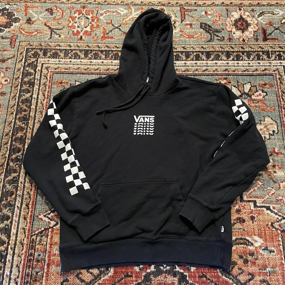 Checkered sleeve online hoodie