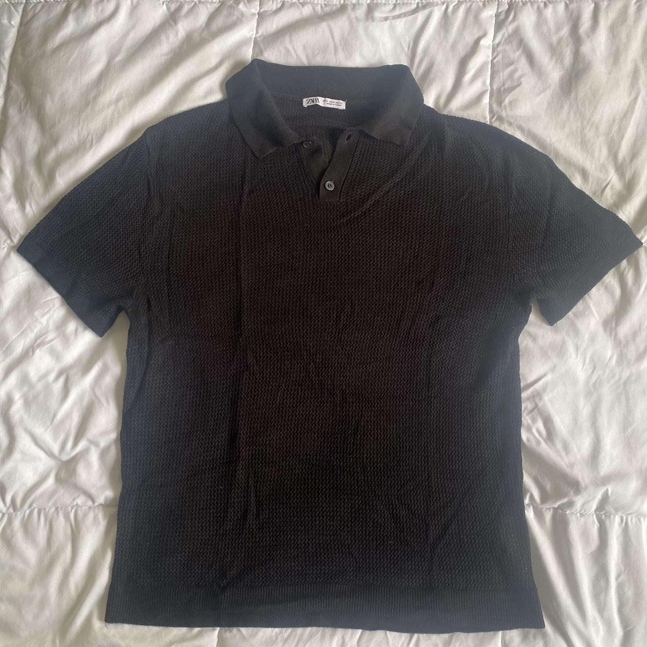 Zara Mesh Polo Great condition only worn... - Depop