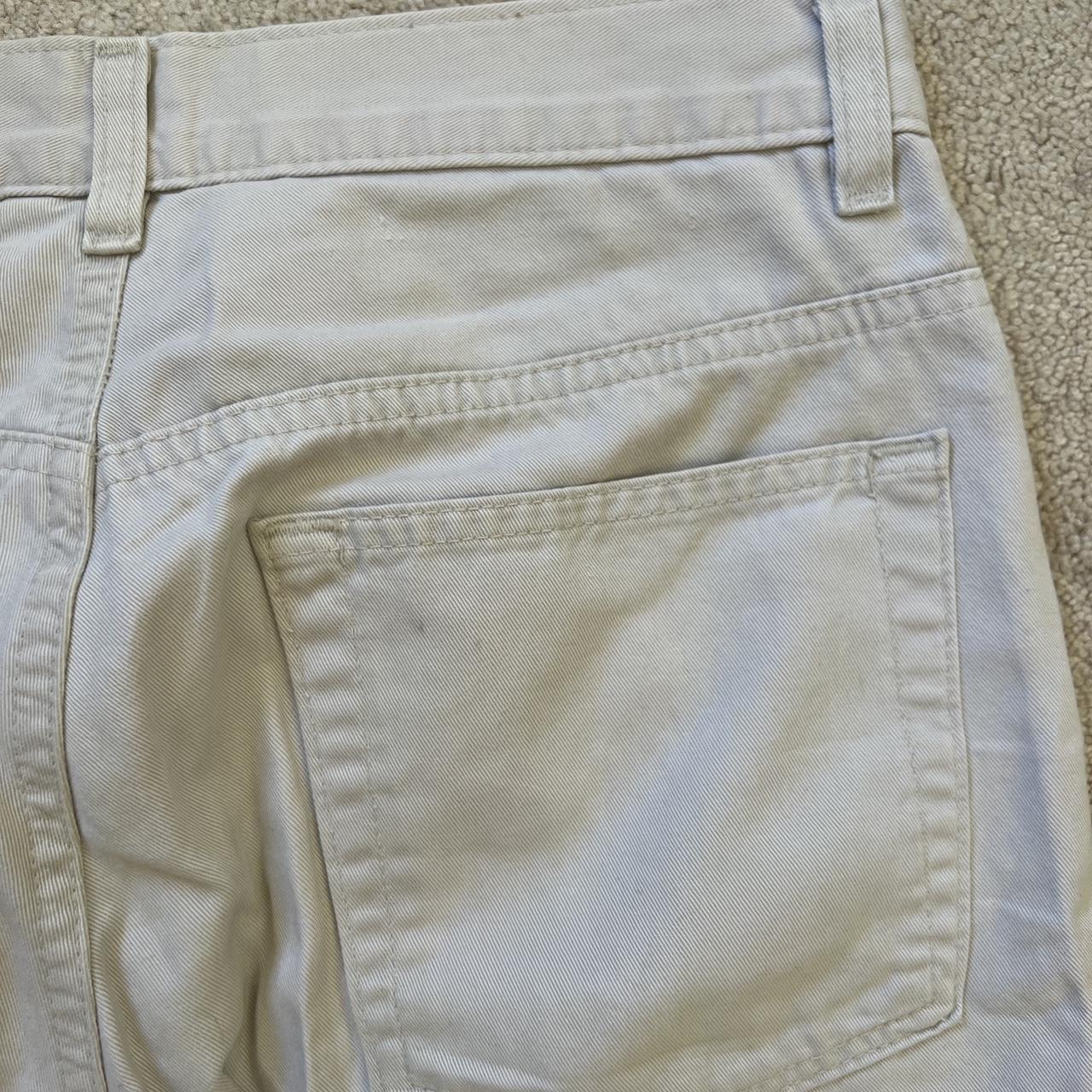 Calvin Klein Jeans Men's Cream and White Jeans | Depop