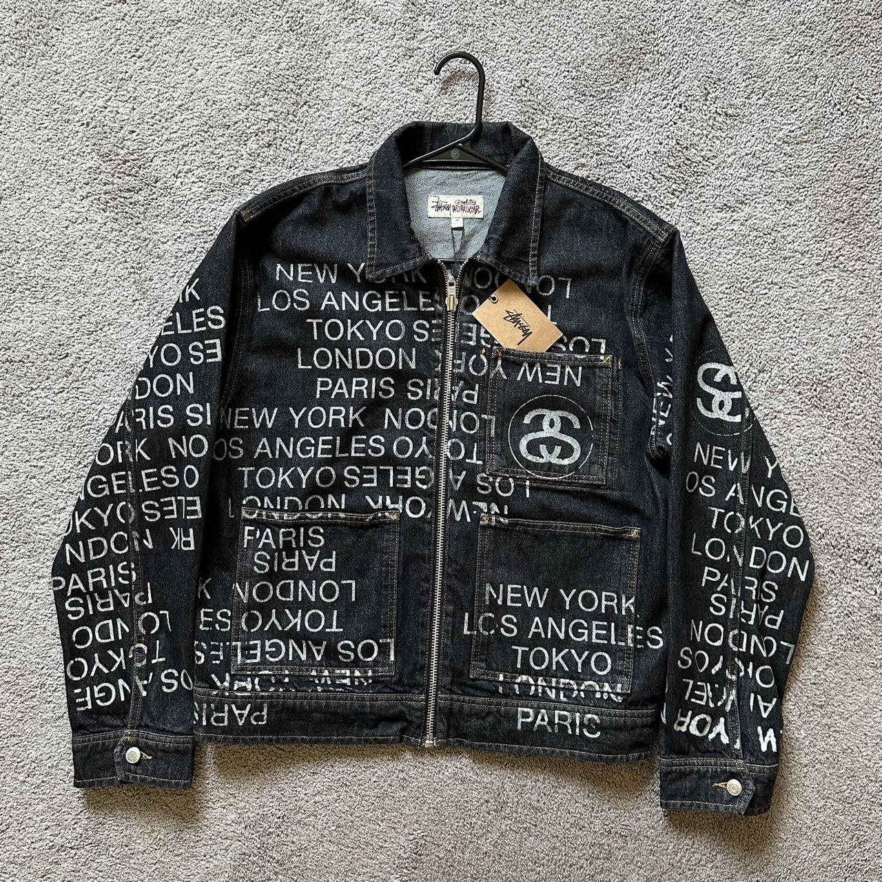 STUSSY City Links Denim Zip Work Jacket Size: | Depop