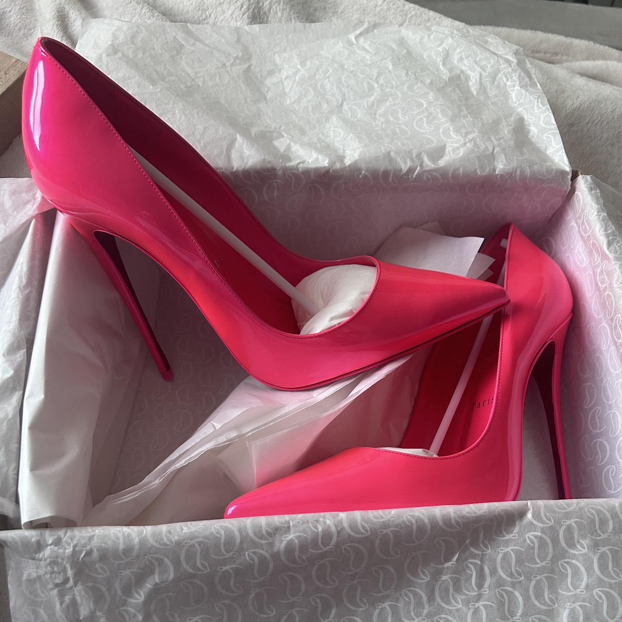 Patent pink Patent Perle Christian Louboutin. Depop