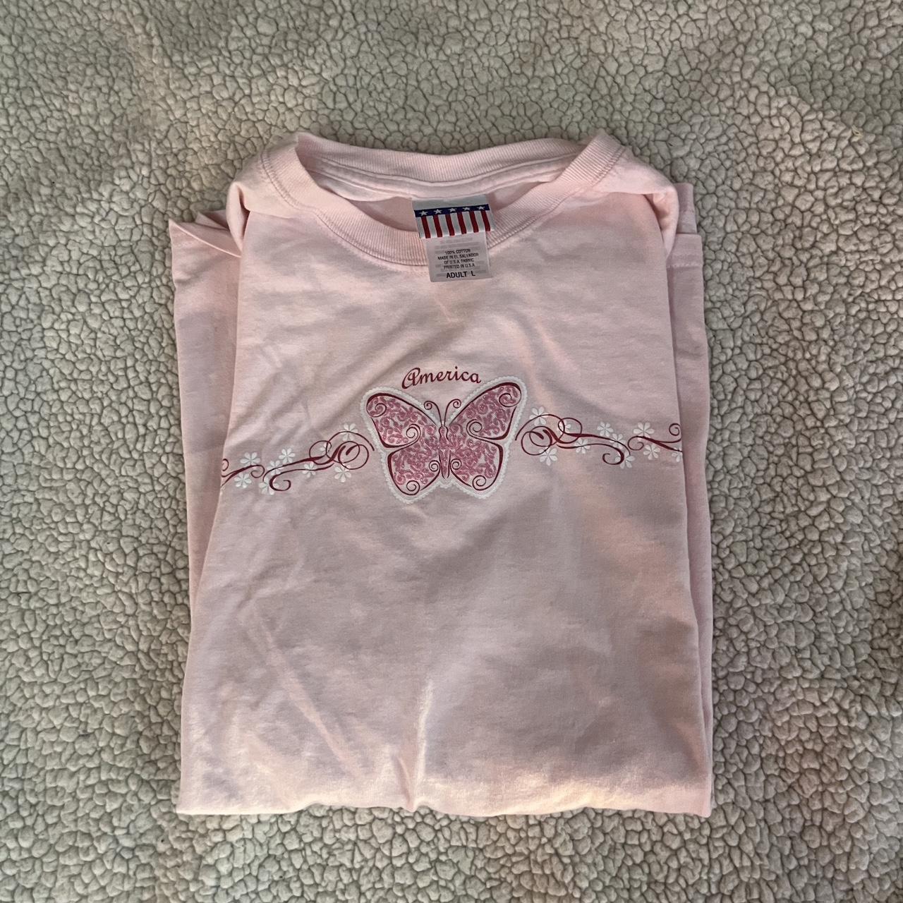 Urban Outfitters Women's Pink T-shirt | Depop