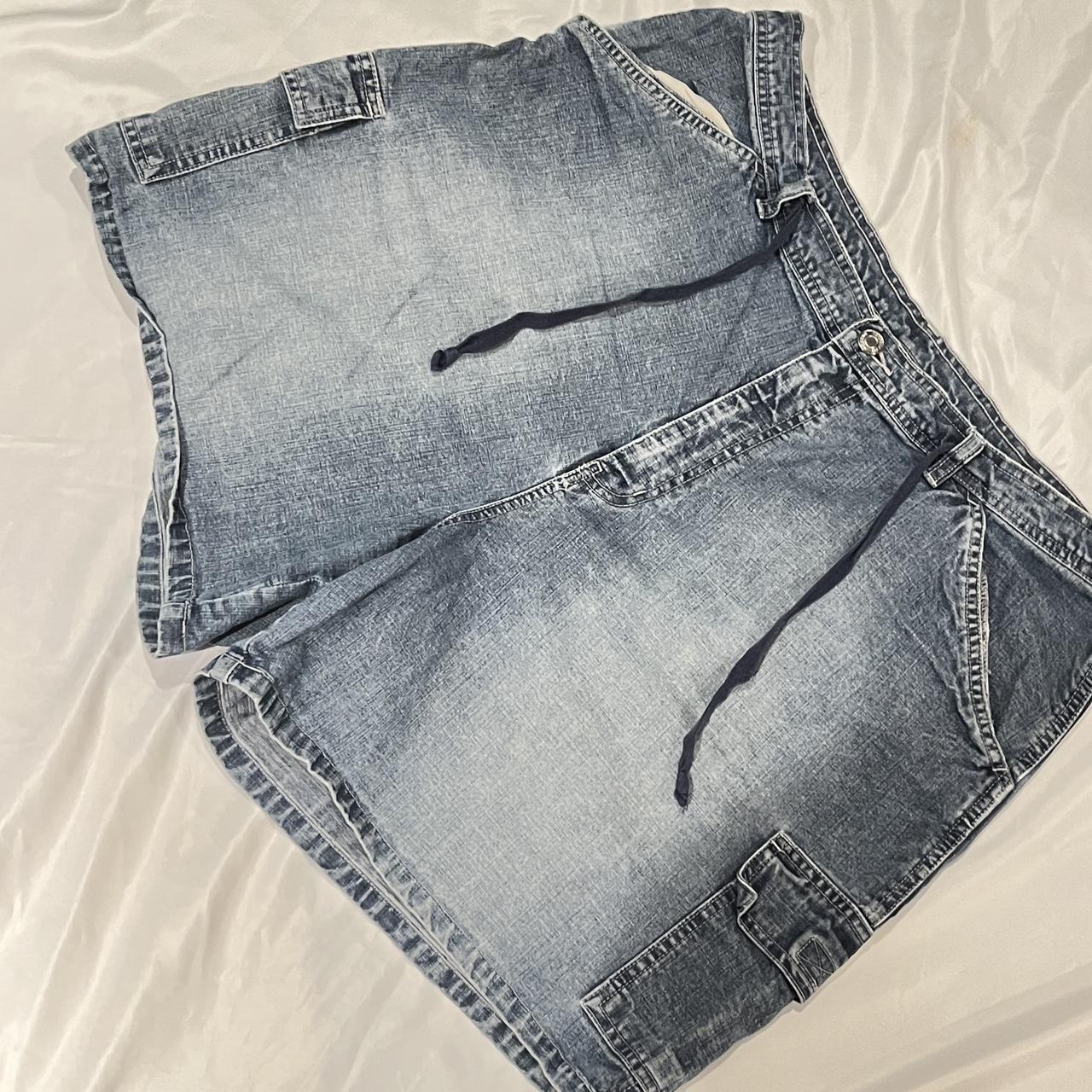 cargo baggy jorts adjustable wajst (with ties) - Depop