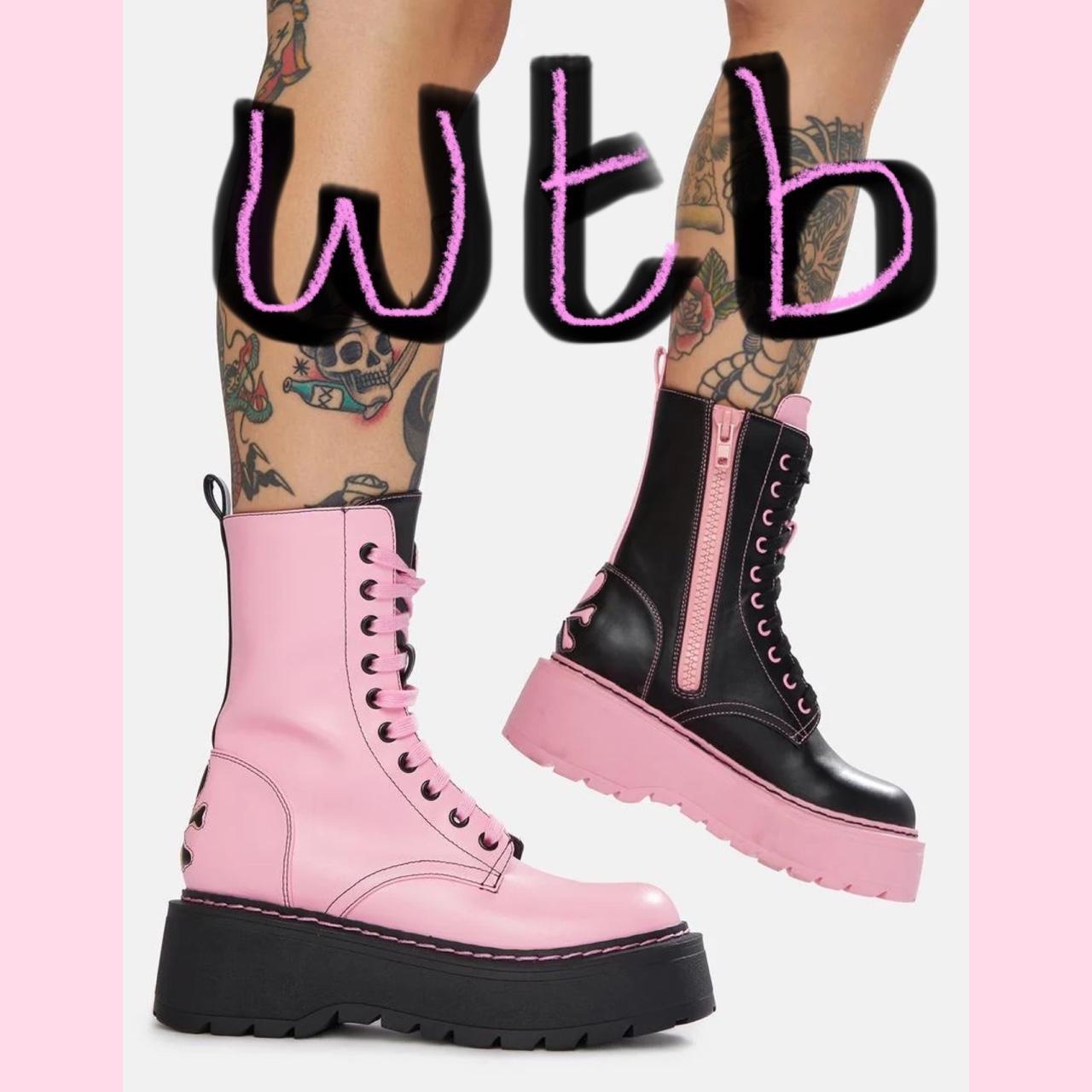 Dolls Kill Women's Boots Depop