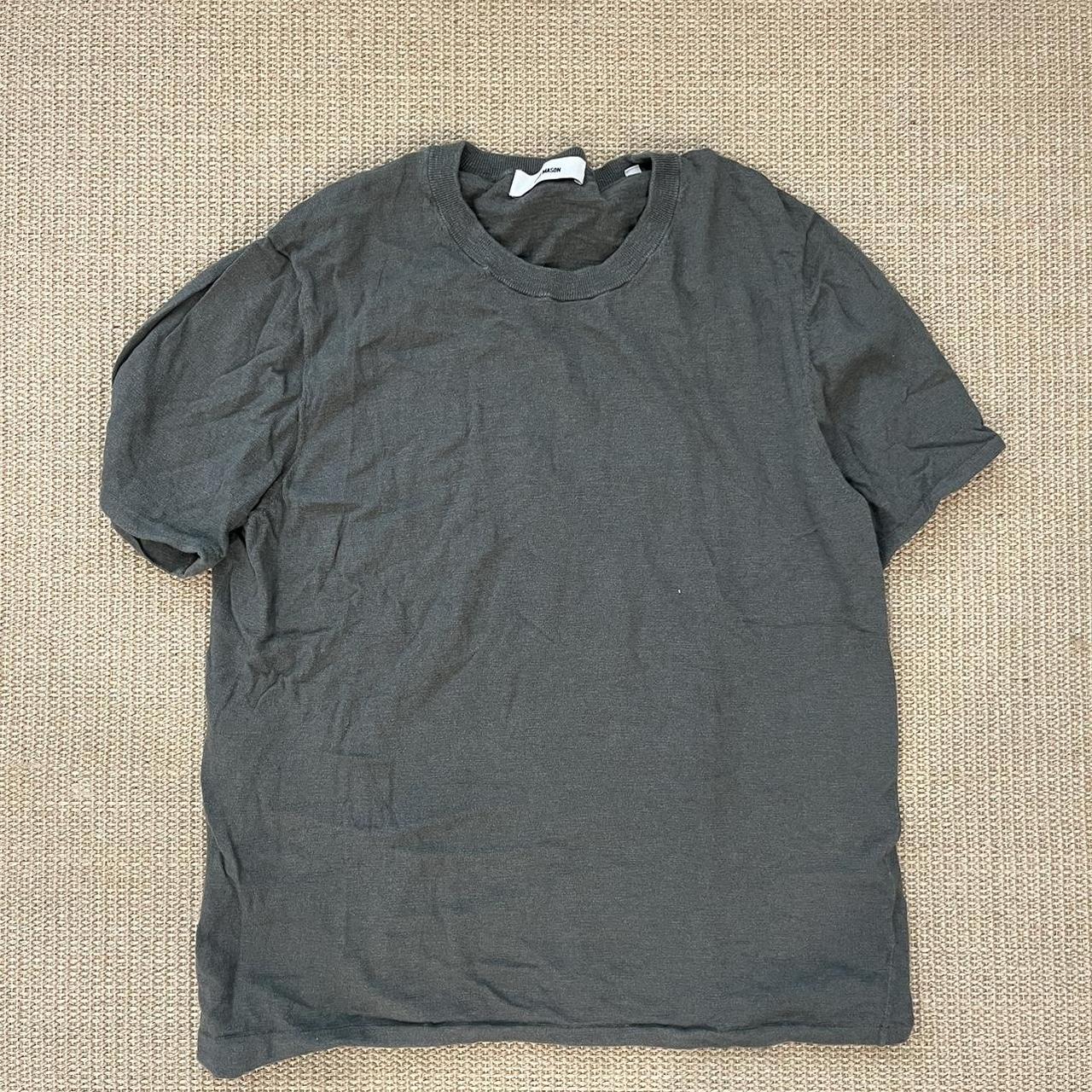 Plain Thick Buck Mason Green T-Shirt - Depop