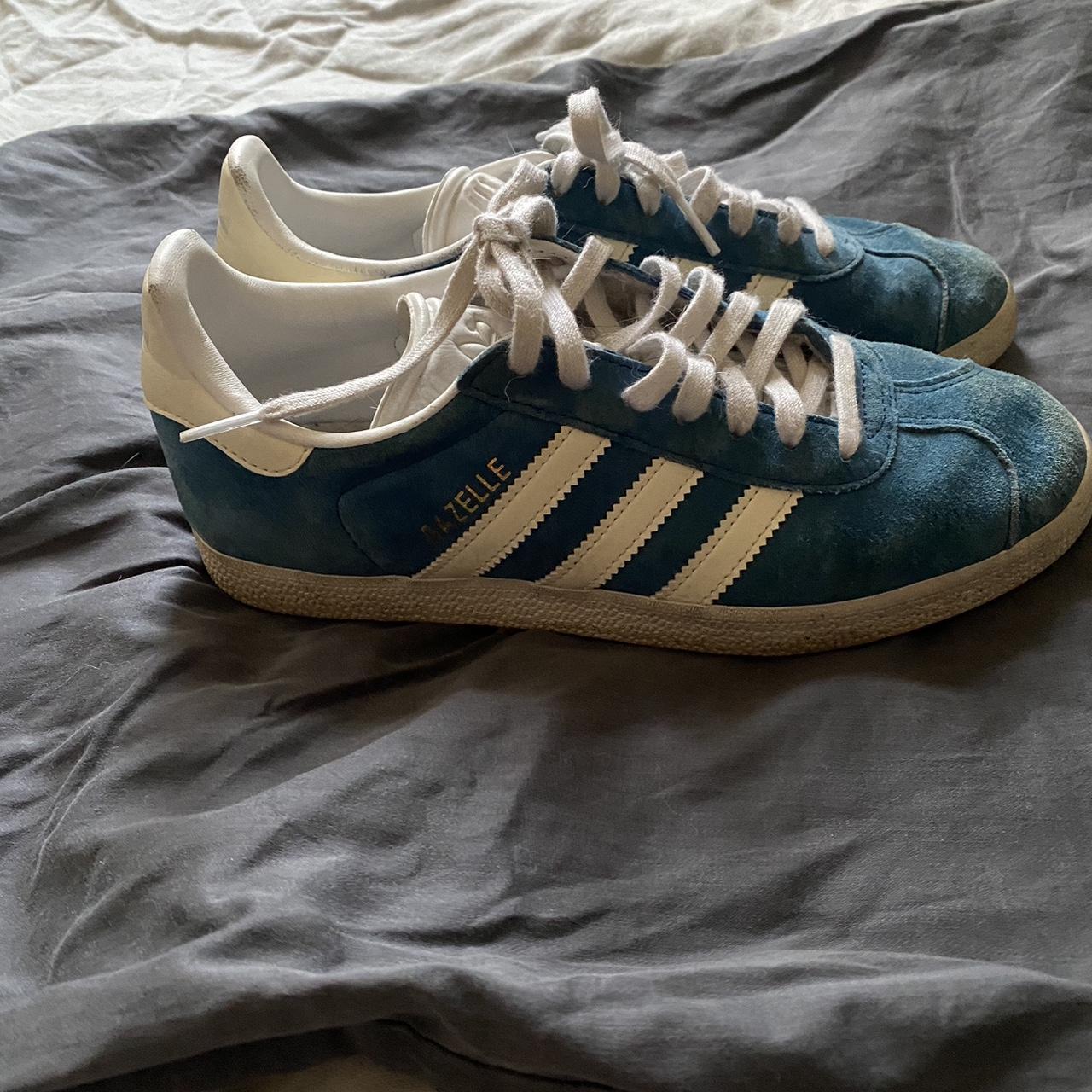 Adidas Women's Blue Trainers | Depop