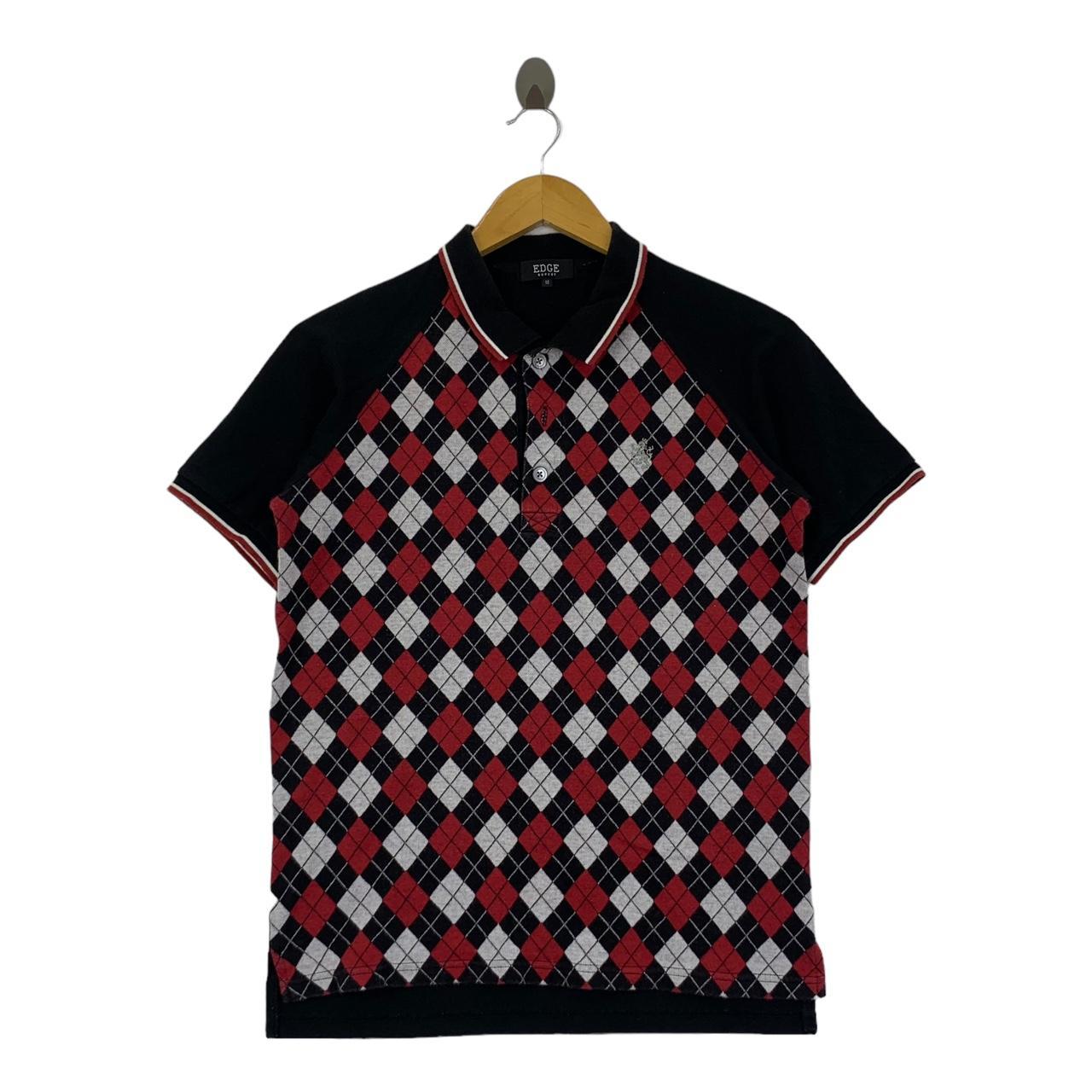 Vintage EDGE RUPERT ARGYLE Pattern Polo Tee Shirt | Depop