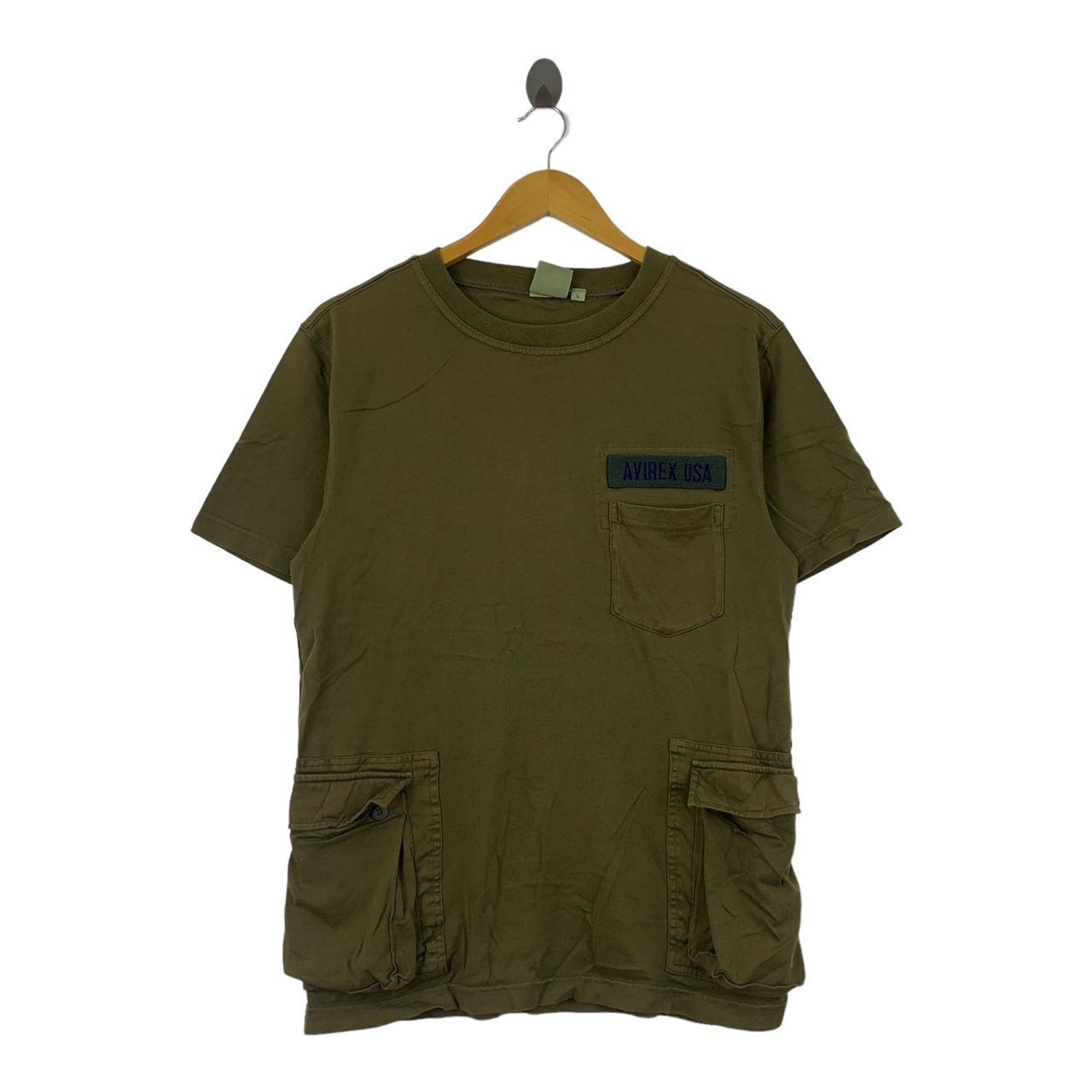 Vintage AVIREX USA NAVY Department Pocket Tee Shirt | Depop