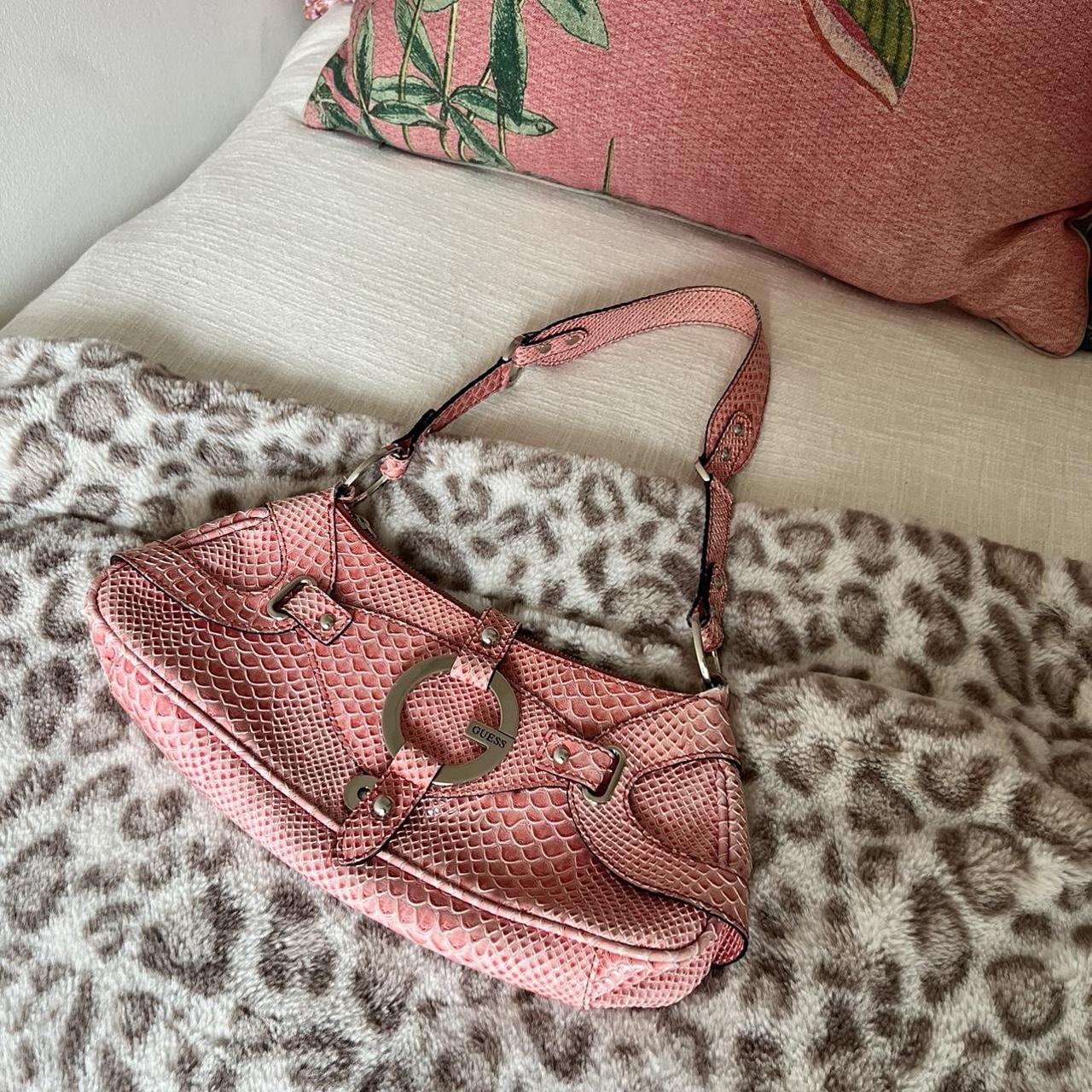 Pink Guess Saddlebag Outside is in great condition.... - Depop