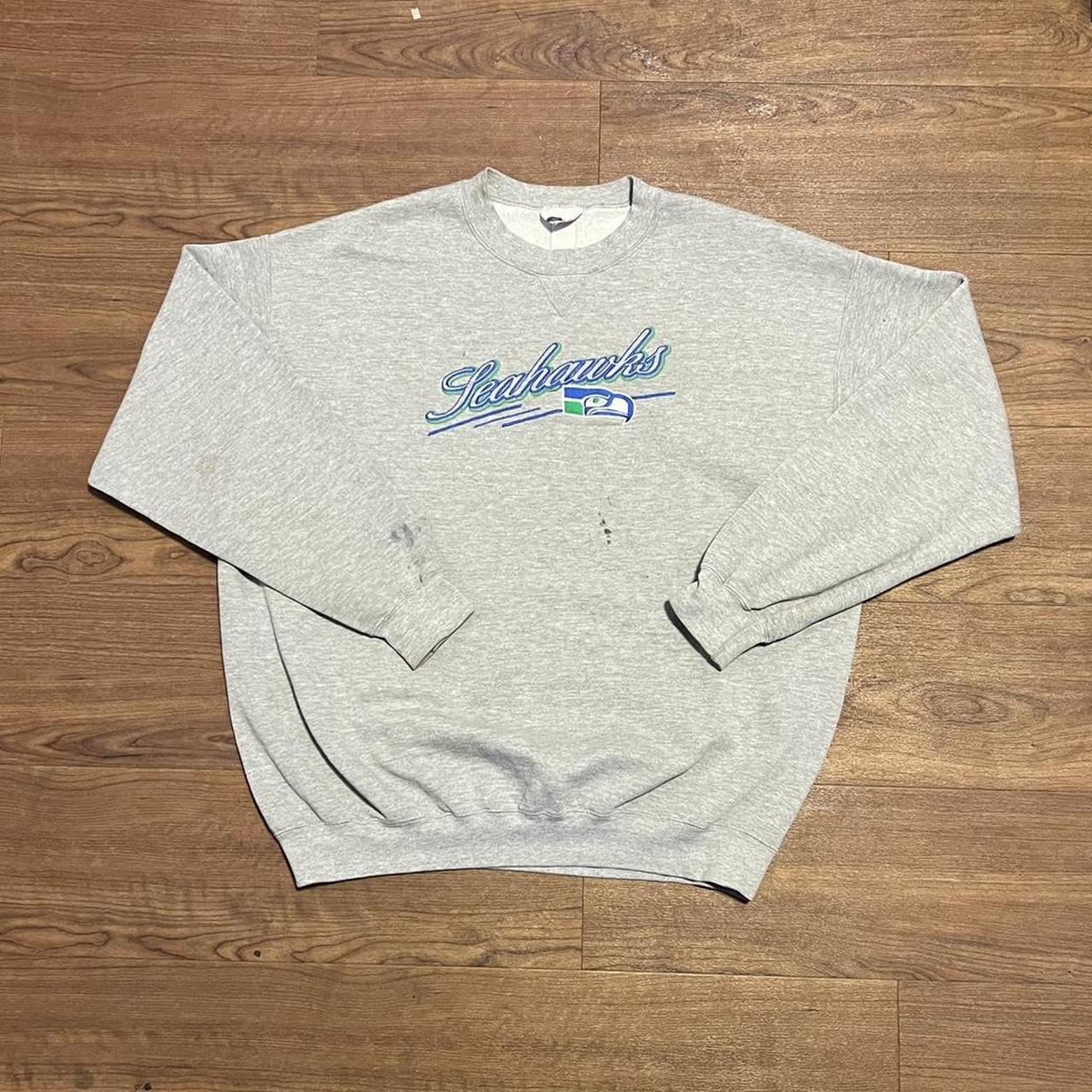 Vintage Seattle Seahawks Crewneck Sweatshirt - L - Depop